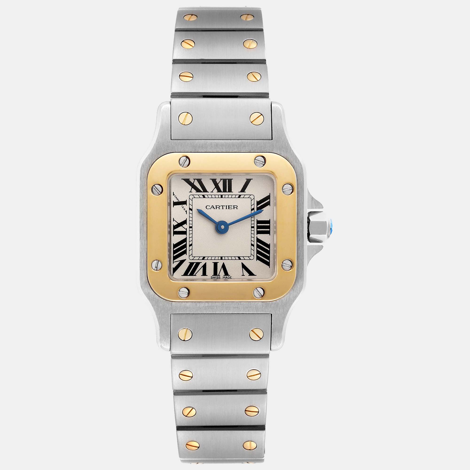 Cartier santos galbee small steel yellow gold ladies watch 24.0 mm