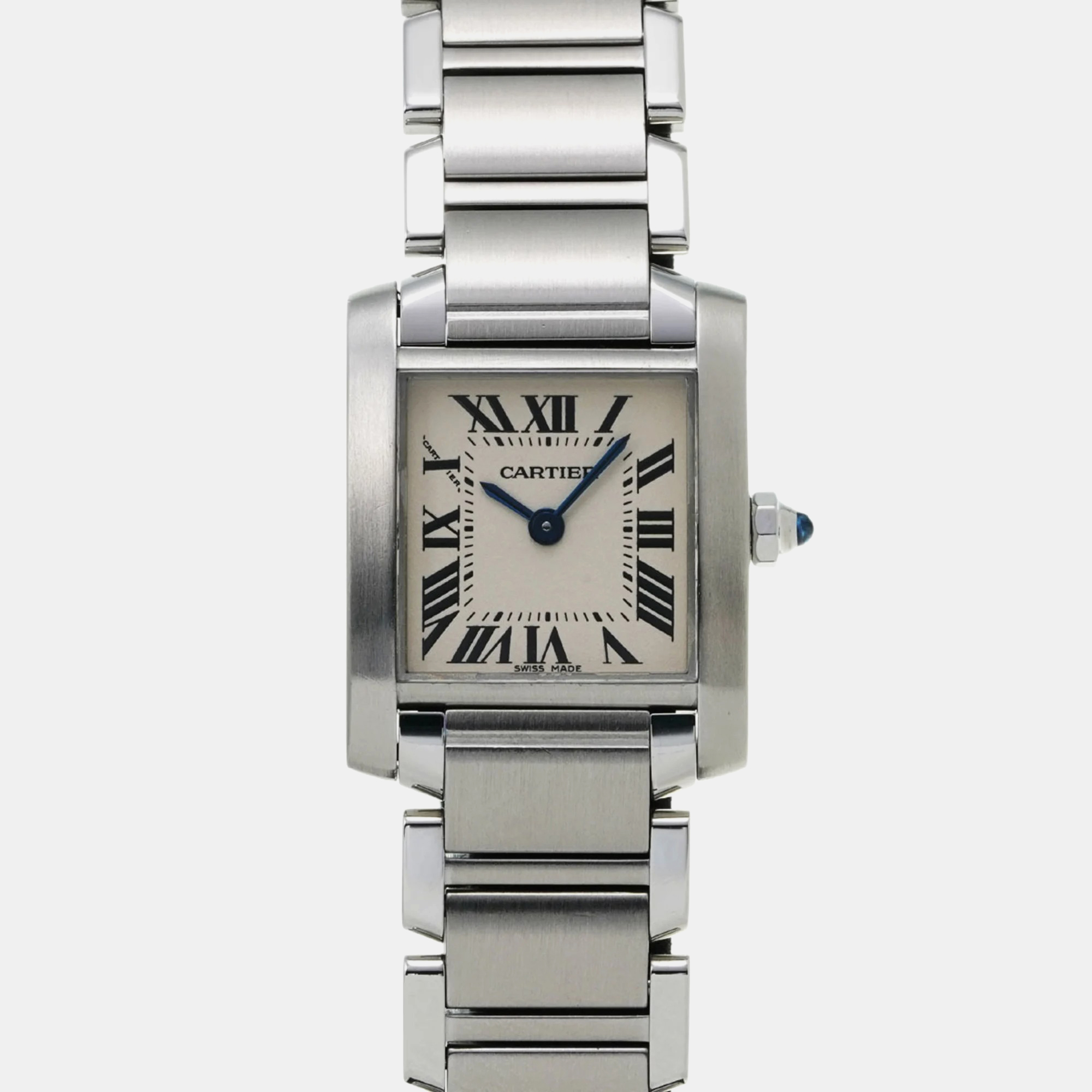 Cartier White Stainless Steel Tank Francaise Quartz Women's Wristwatch 20 mm
Cartier White Stainless Steel Tank Francaise Quartz Women's Wristwatch 20 mm