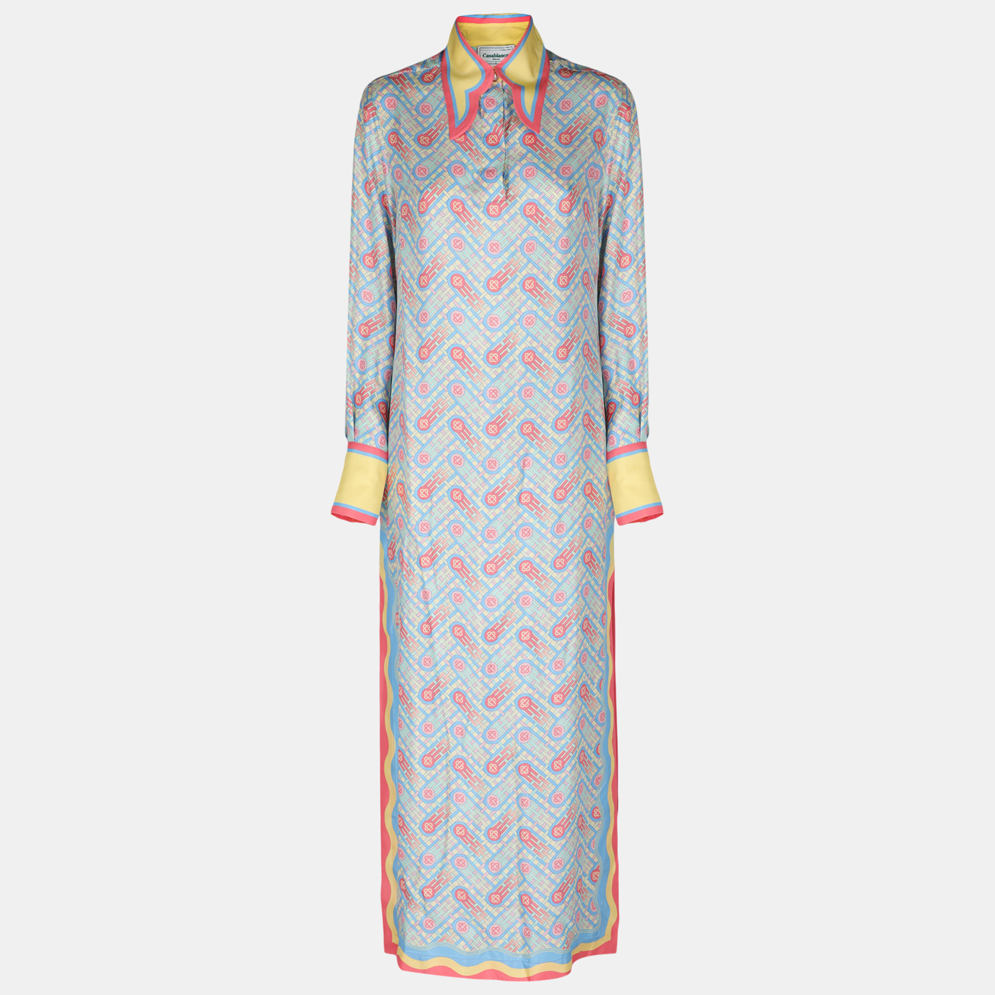 Casablanca Women's Silk Long Dress - Blue - S