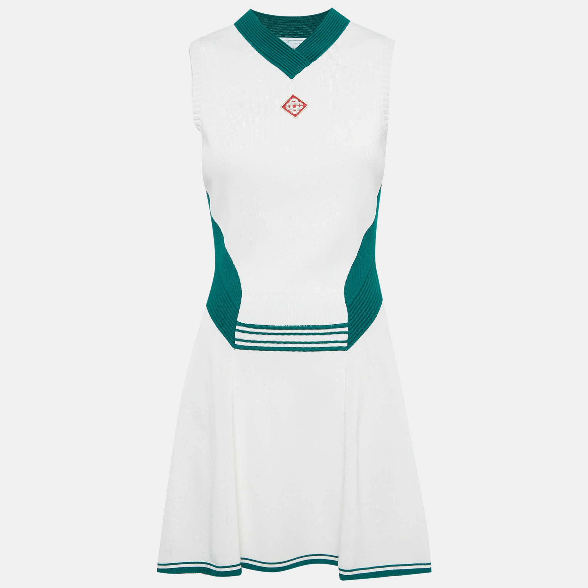 Casablanca White & Green Knit Draped Tennis Dress M
Casablanca White & Green Knit Draped Tennis Dress M