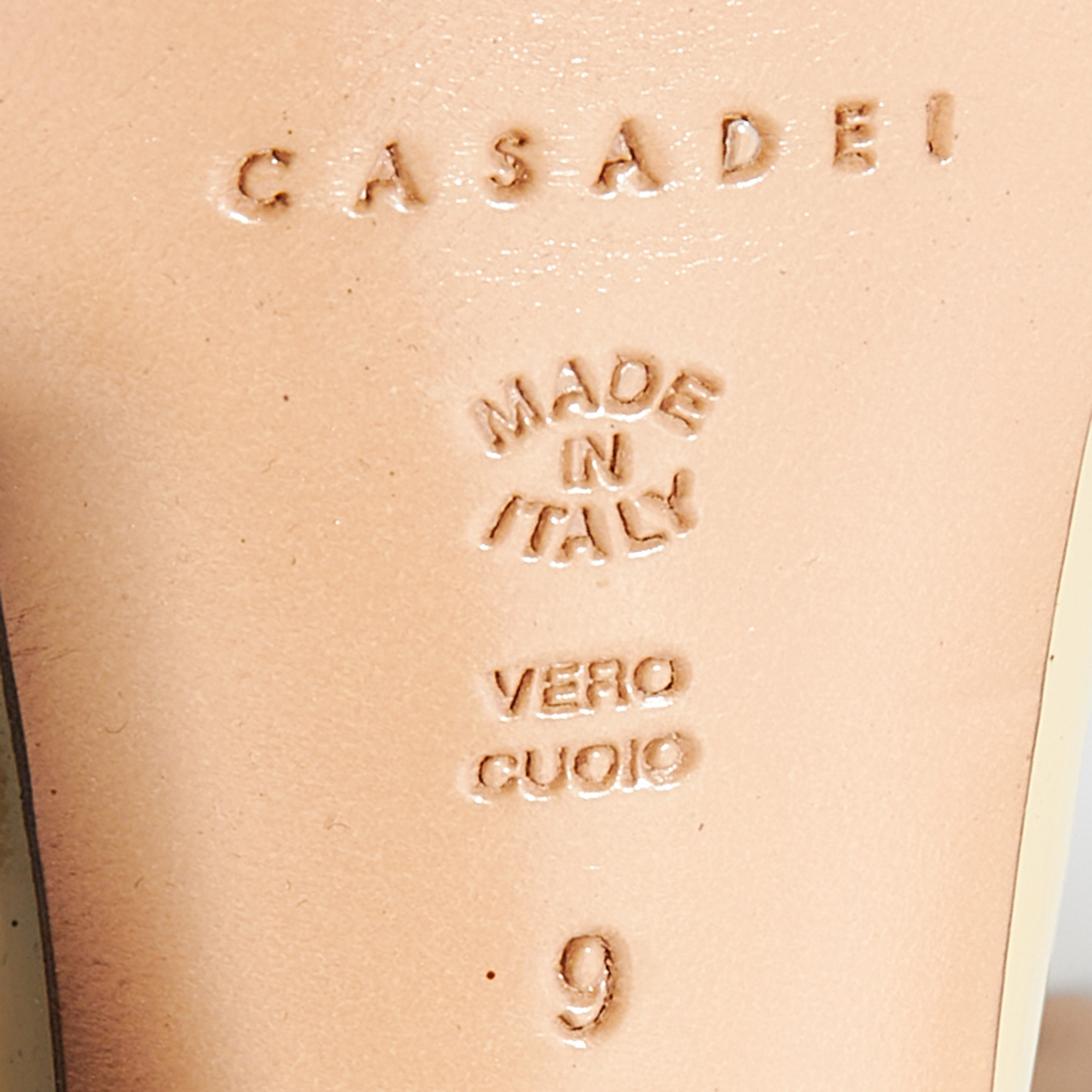 Casadei Beige Patent Leather Platform Pumps Size 39