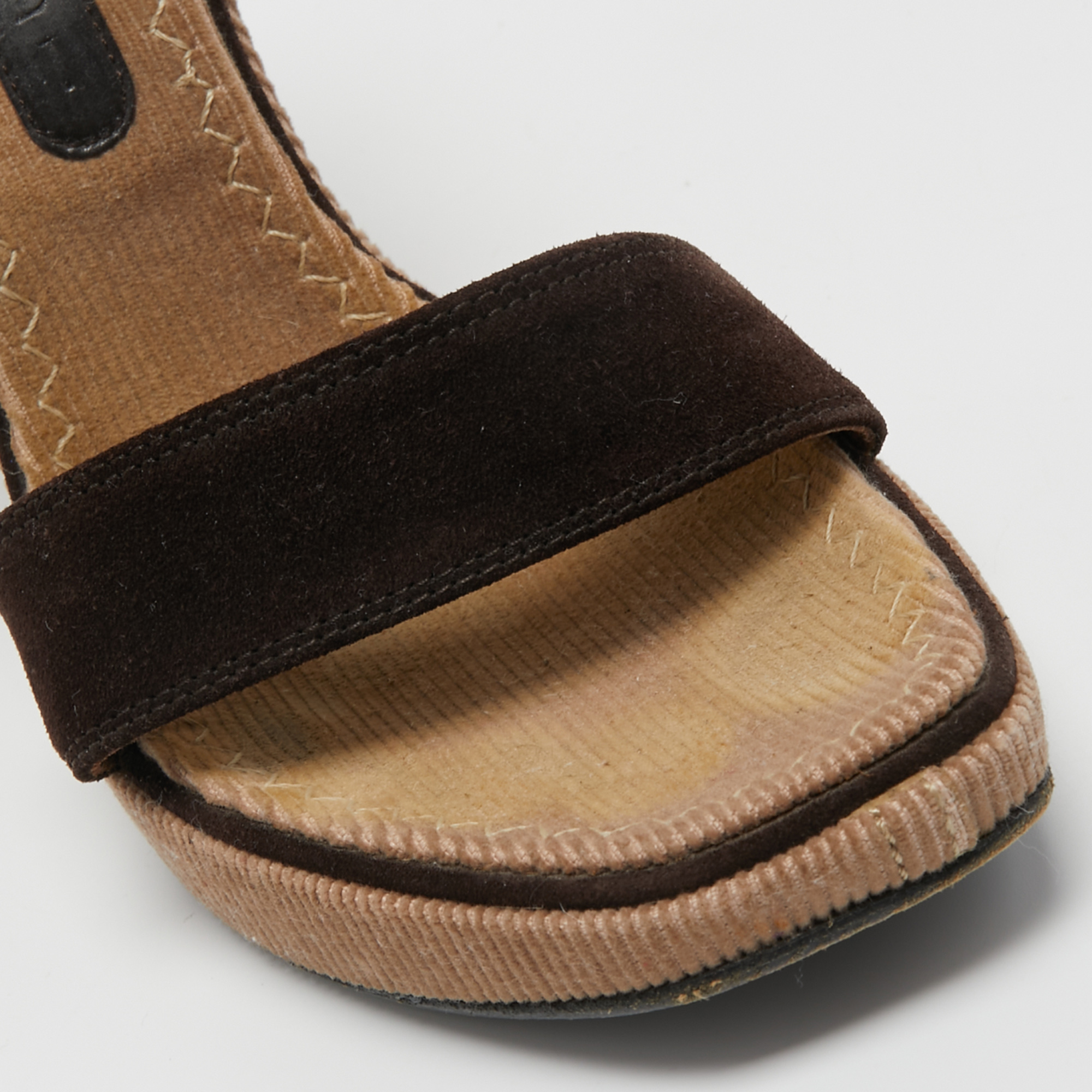 Casadei Brown Suede Espadrille Sandals Size 36