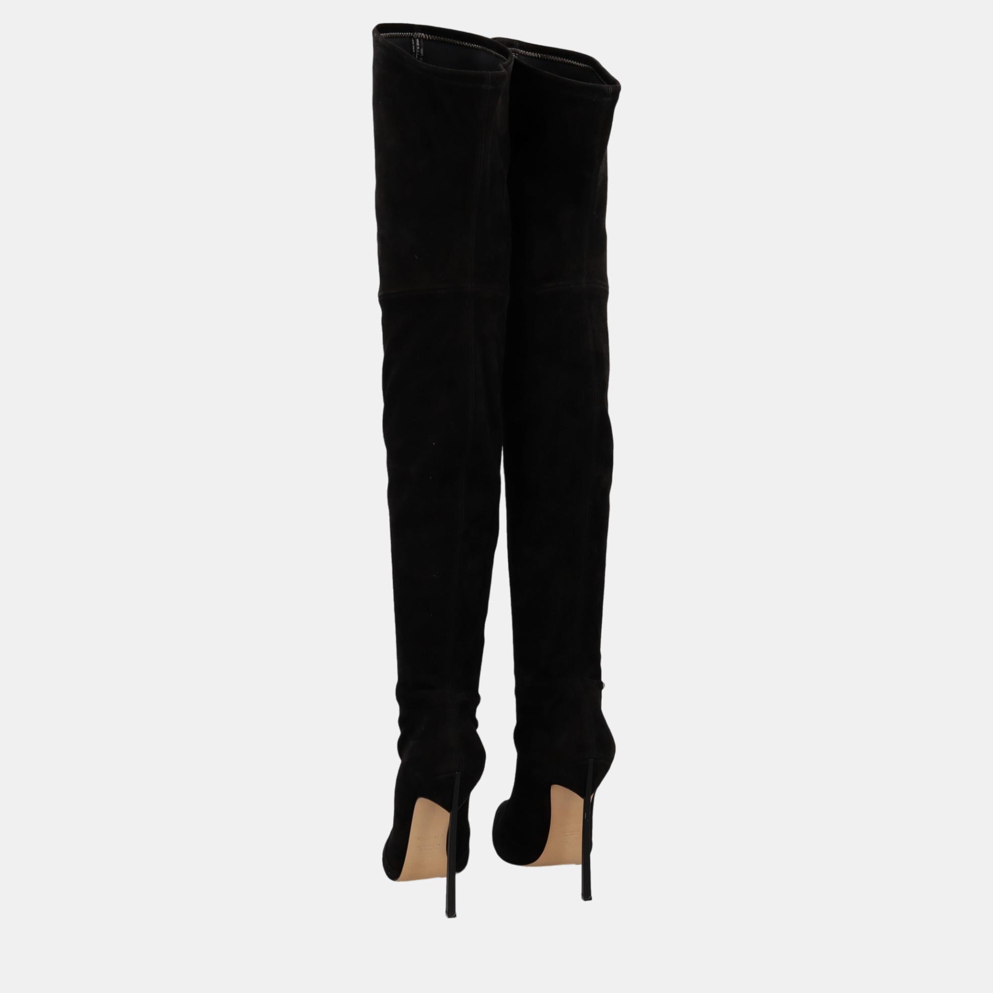 Casadei  Women's Leather Boots - Black - EU 37