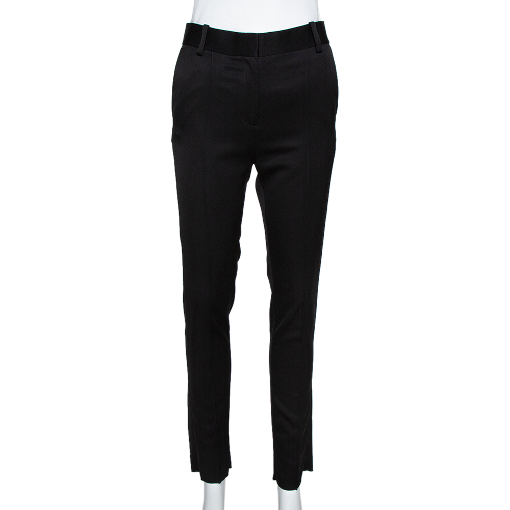 Image of Celine Black Wool Tailored Trousers S