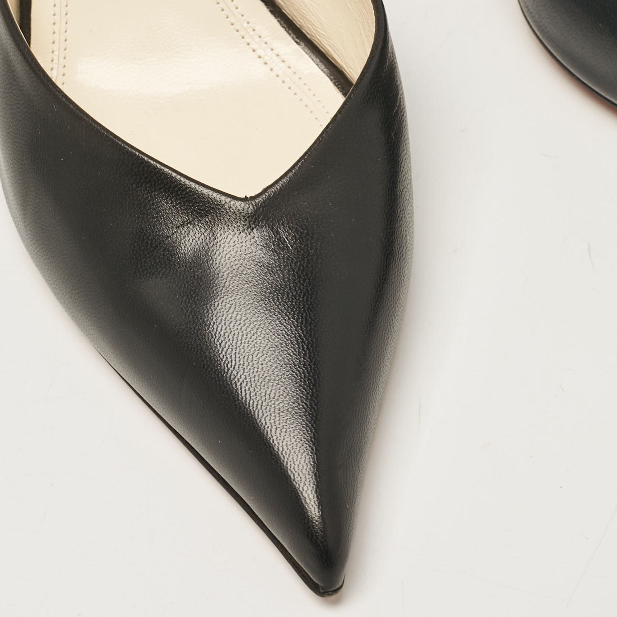 Celine Black Leather D'orsay Pumps Size 38.5