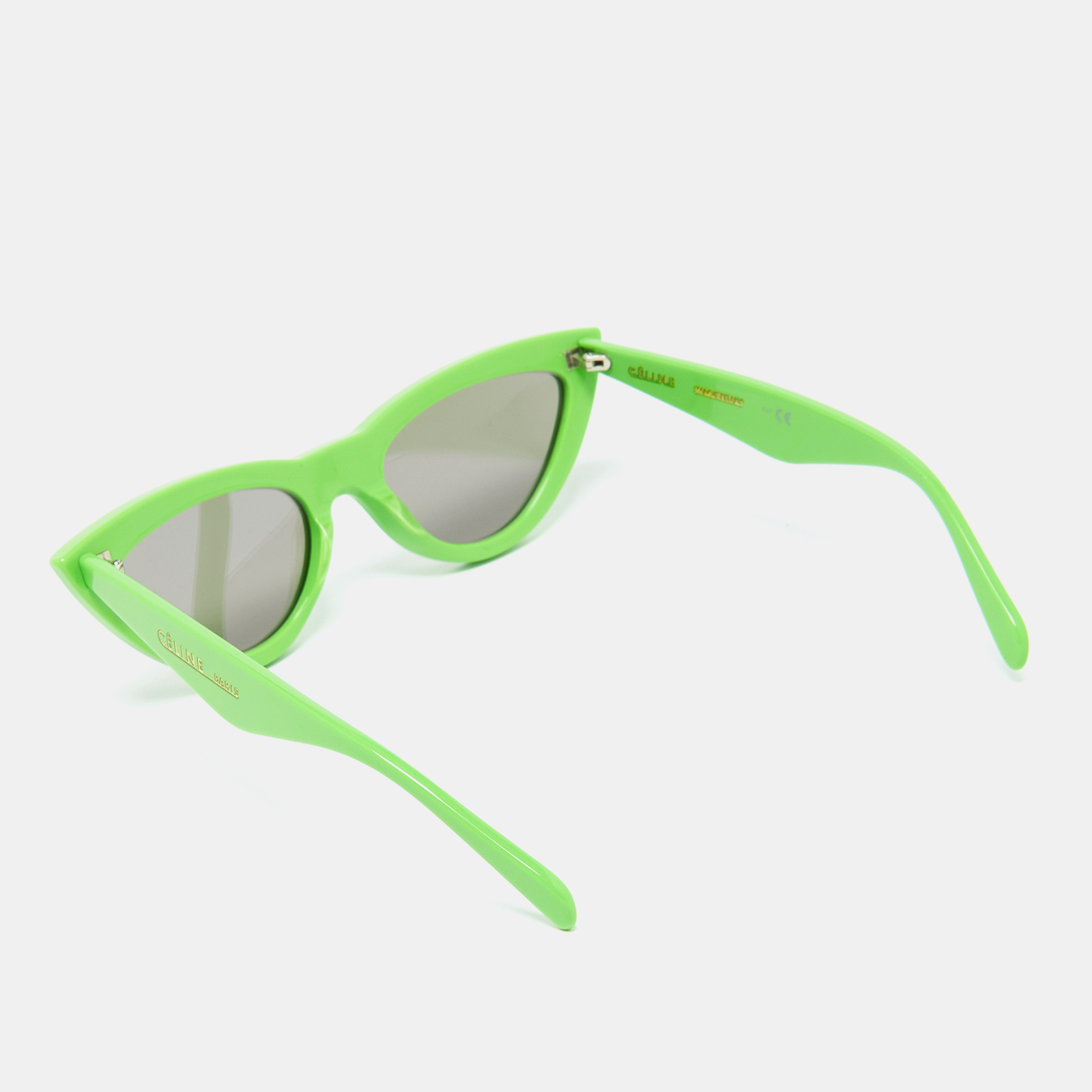 Celine Green/Grey Mirrored CL40019I Cat-Eye Sunglasses