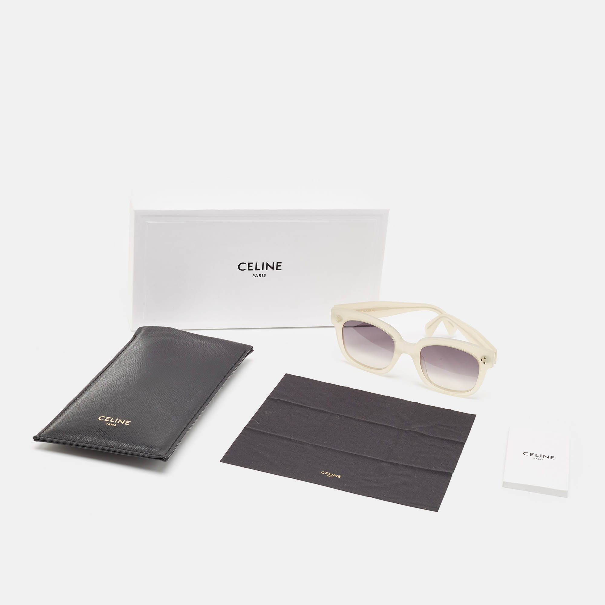 Celine White/Grey Gradient New Audrey CL4002UN Wayfarer Sunglasses