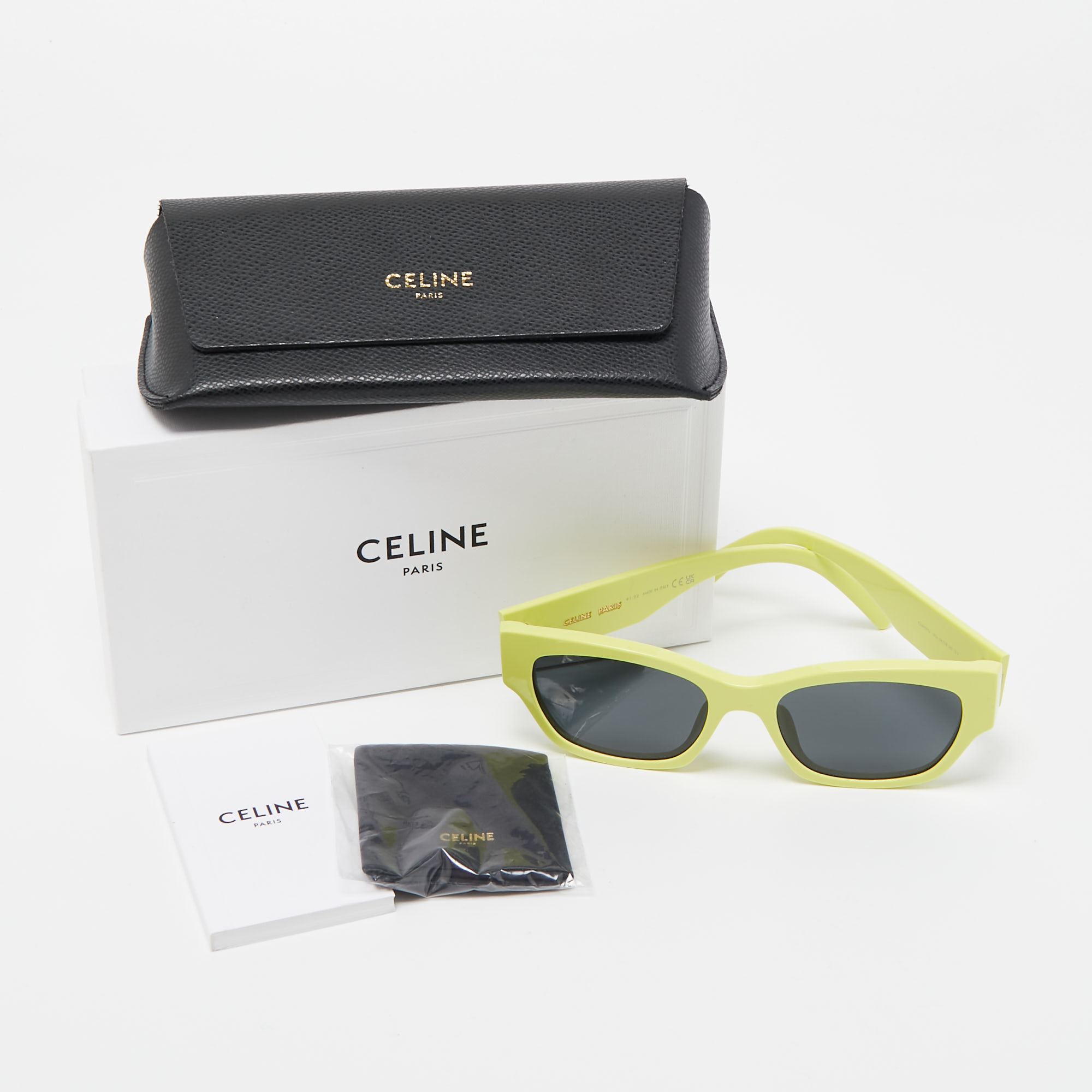 Celine Lime/Black CL40197U Square Sunglasses