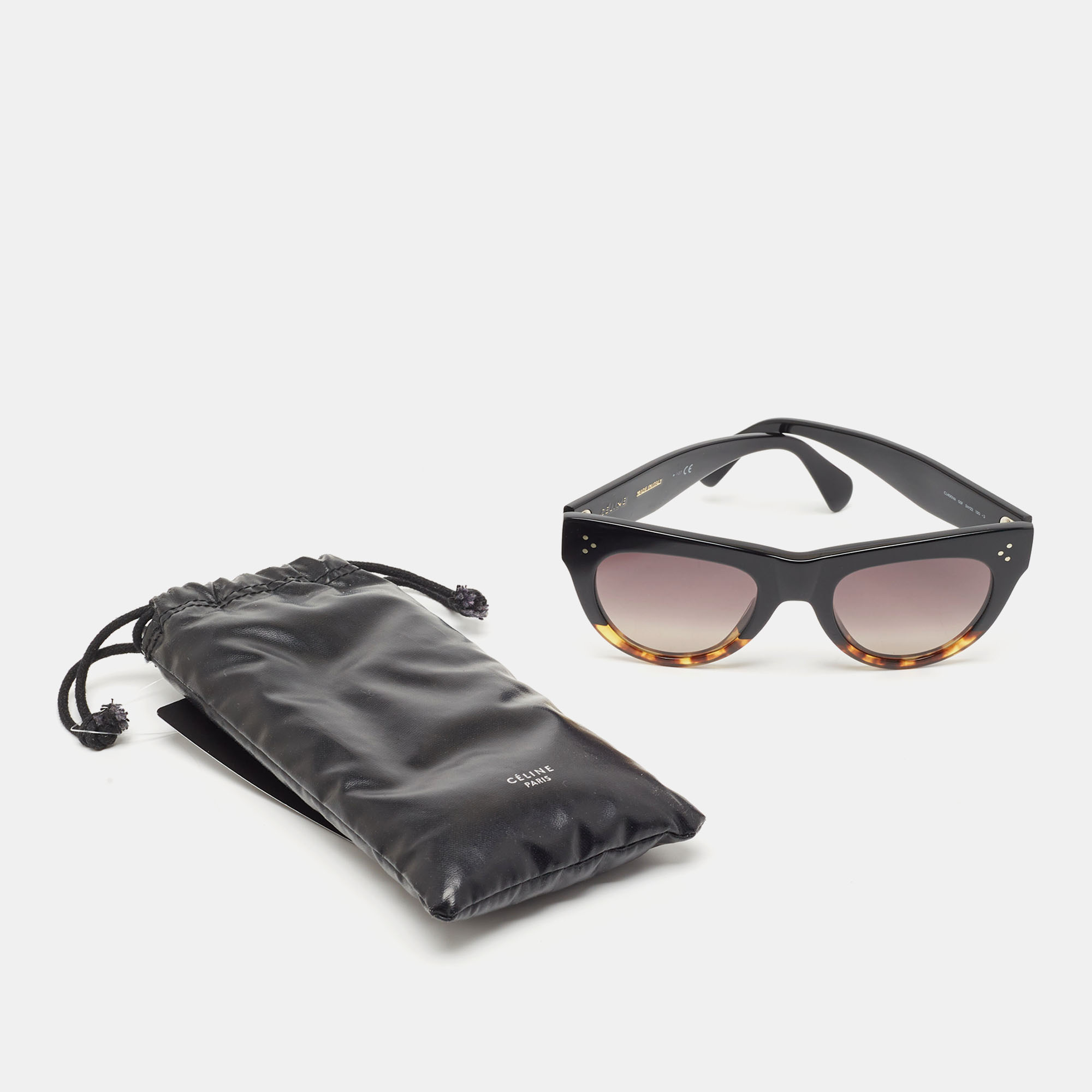Celine Dark Brown/Black Tortoise Cl400161 Sunglasses