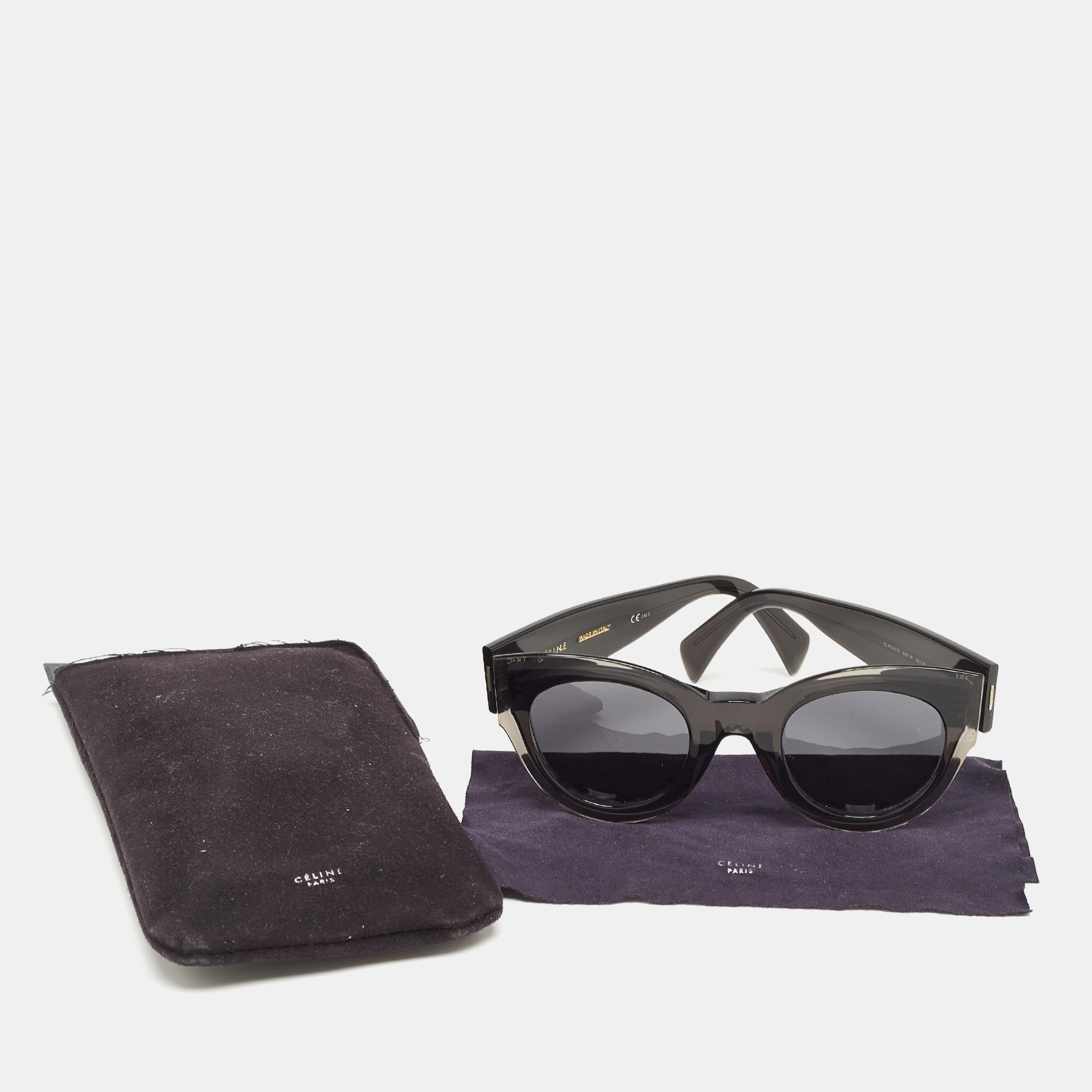 Celine Black Cl41447S Round Tinted Sunglasses