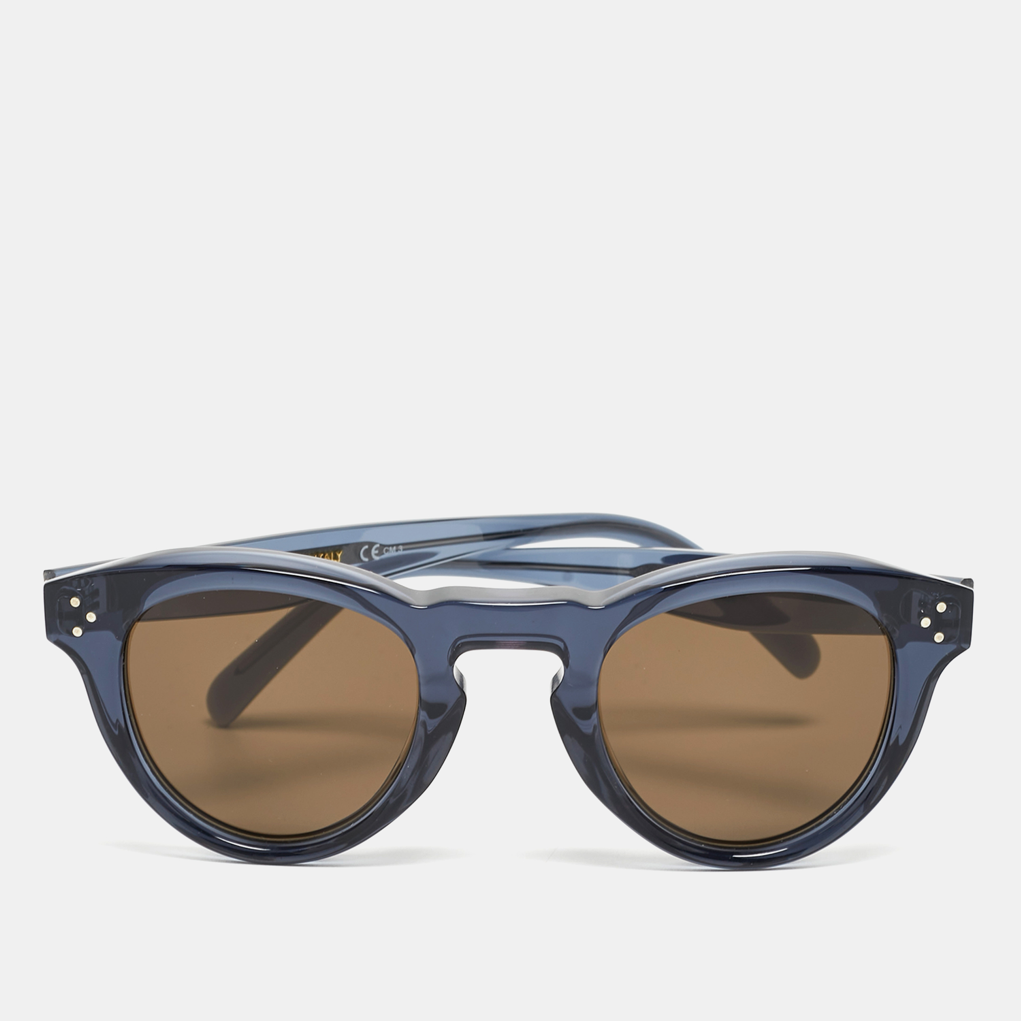 Celine Brown CL41372/S Bevel Round Sunglasses
