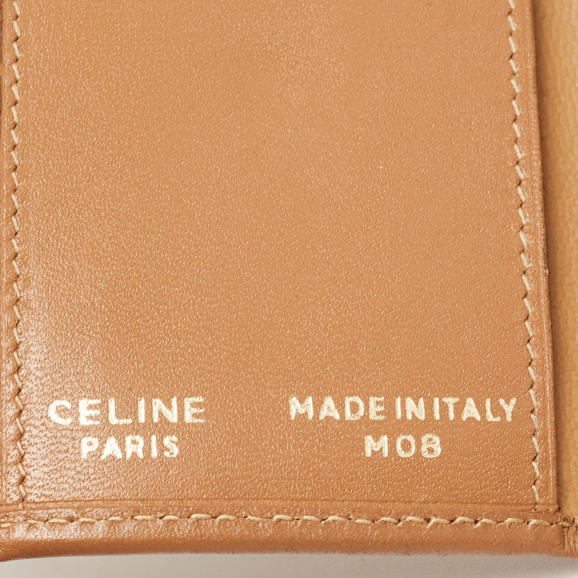 Celine Beige/Brown Macadam Coated Canvas And Leather Keyring Case