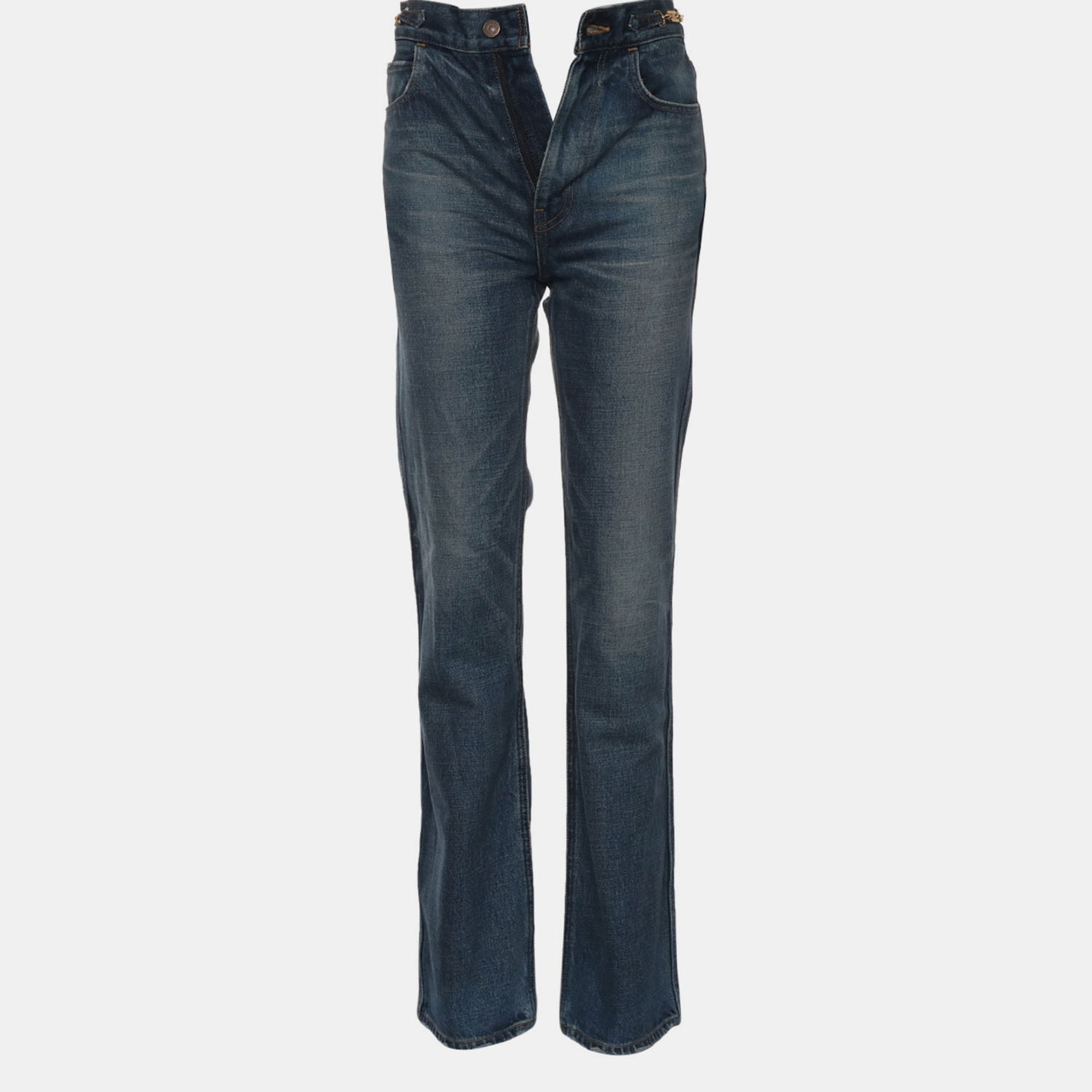 Celine Blue Triomphe Straight Jeans XS
Celine Blue Triomphe Straight Jeans XS