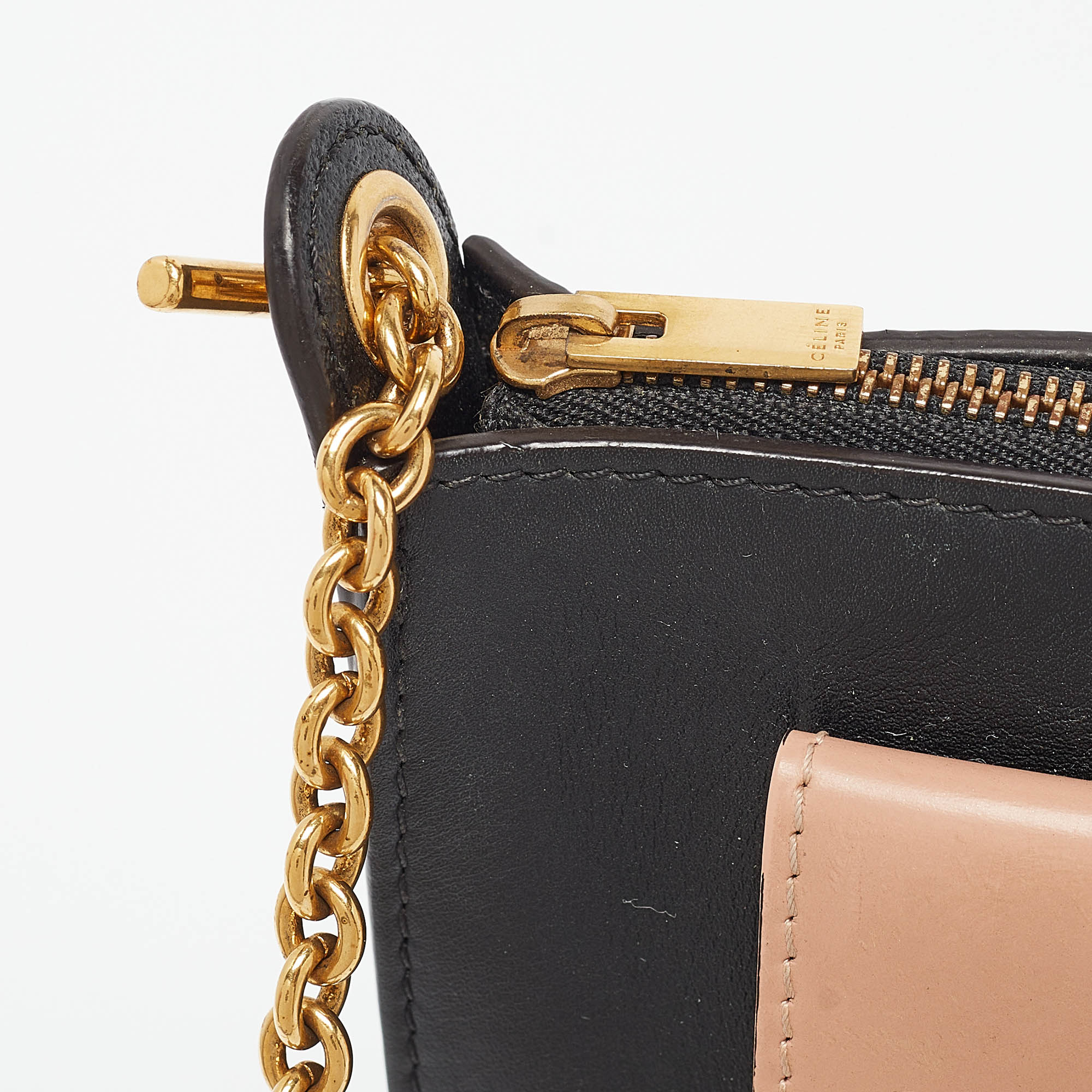 Celine Multicolor Leather And Watersnake Pocket Envelope Shoulder Bag