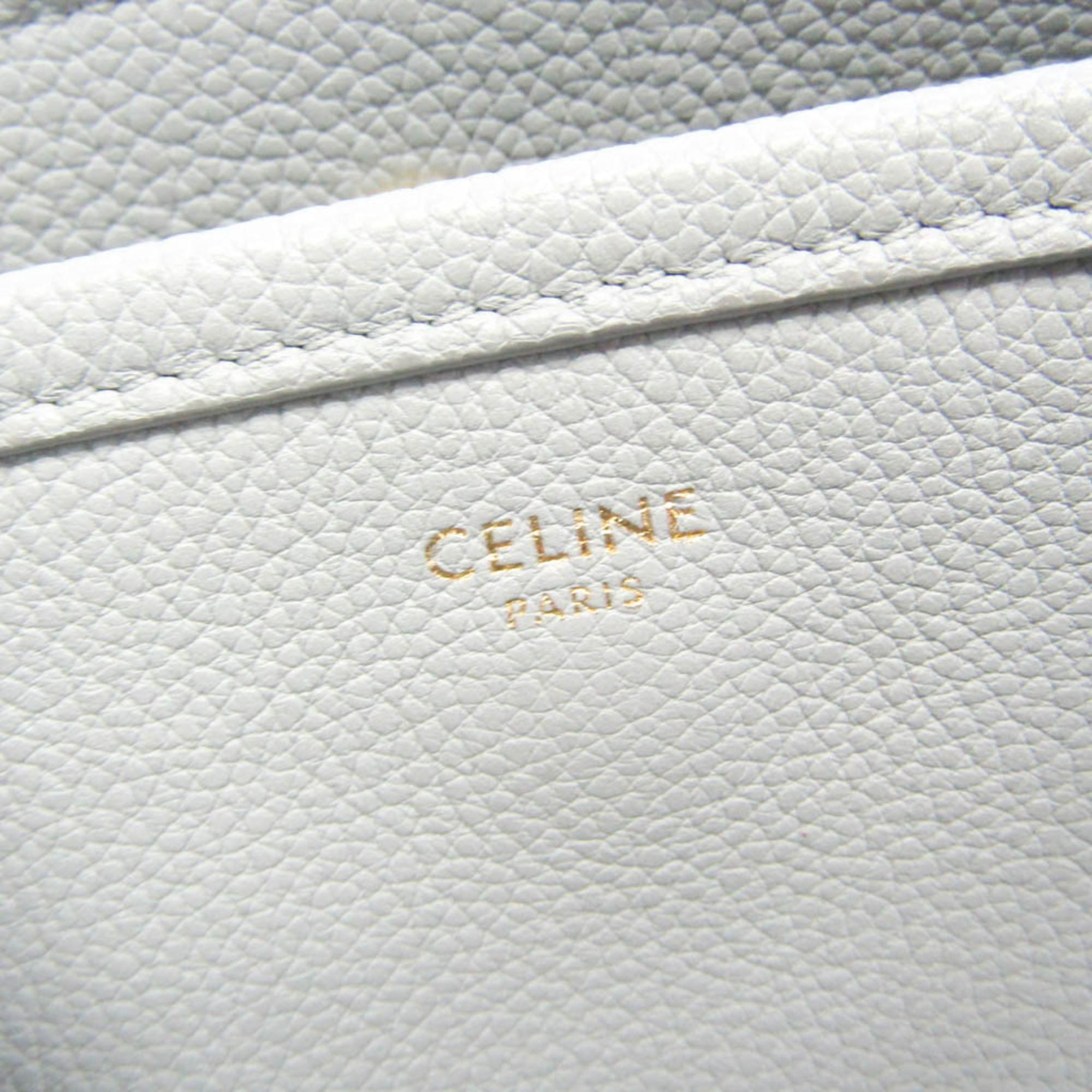 Celine Light Blue Grey Leather Medium Cabas Phantom Tote Bag