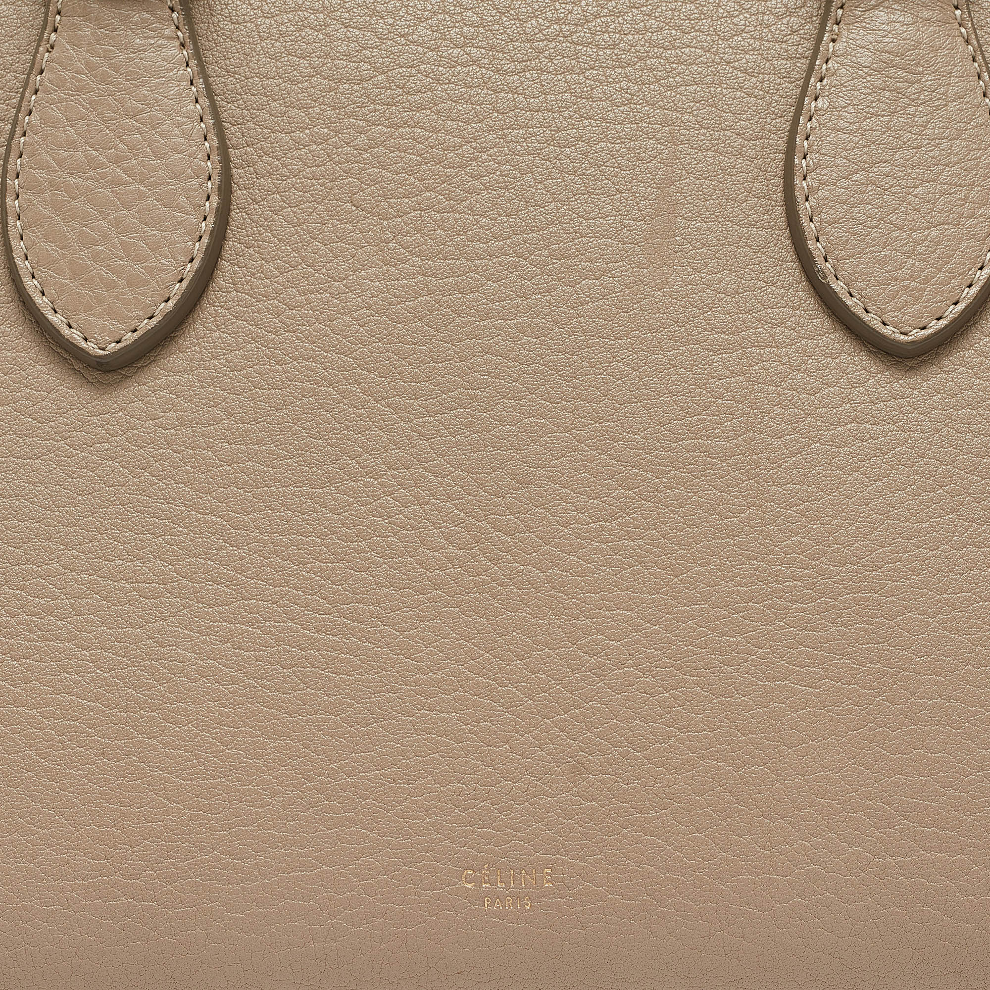 Celine Beige Leather Mini Tie Tote