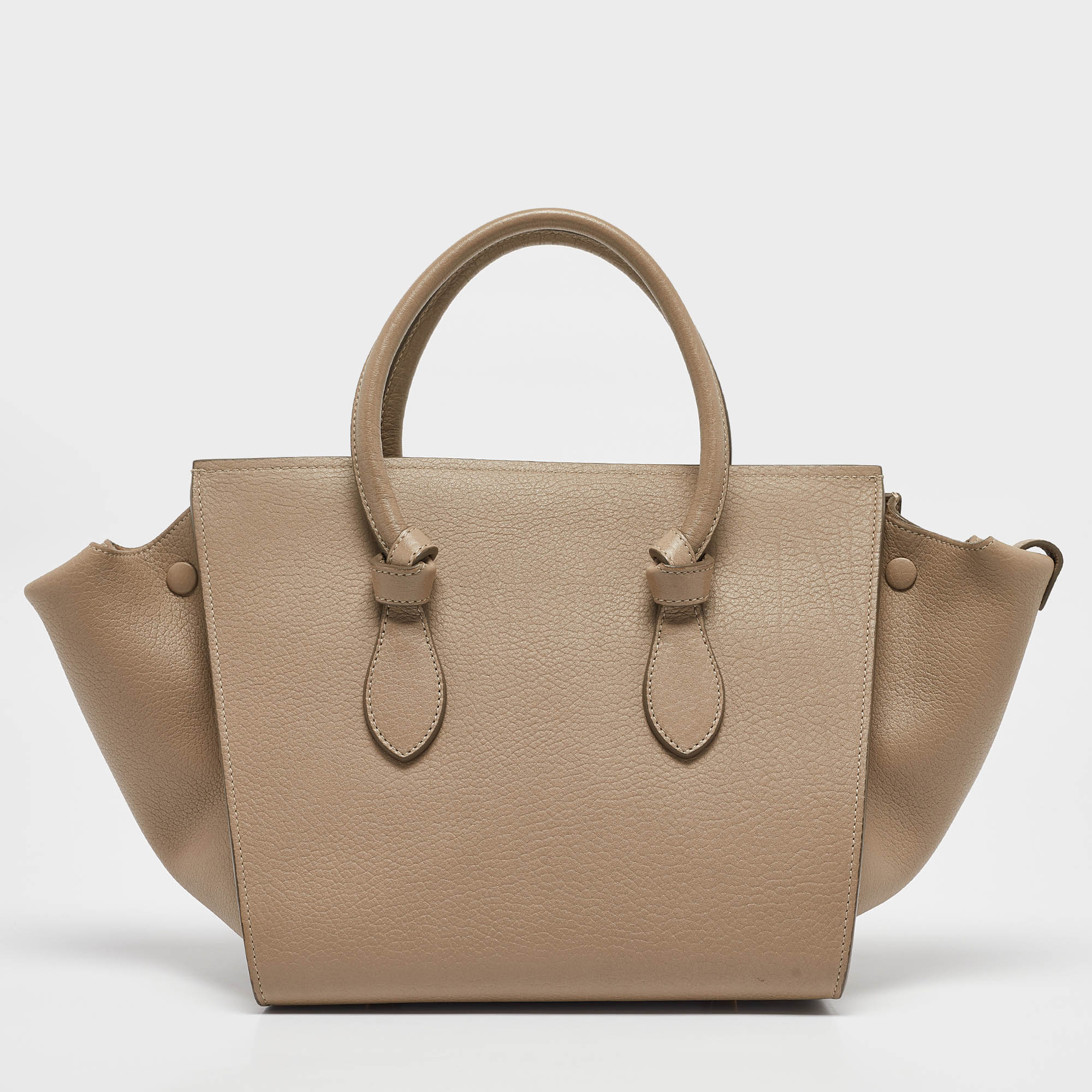 Celine Beige Leather Mini Tie Tote