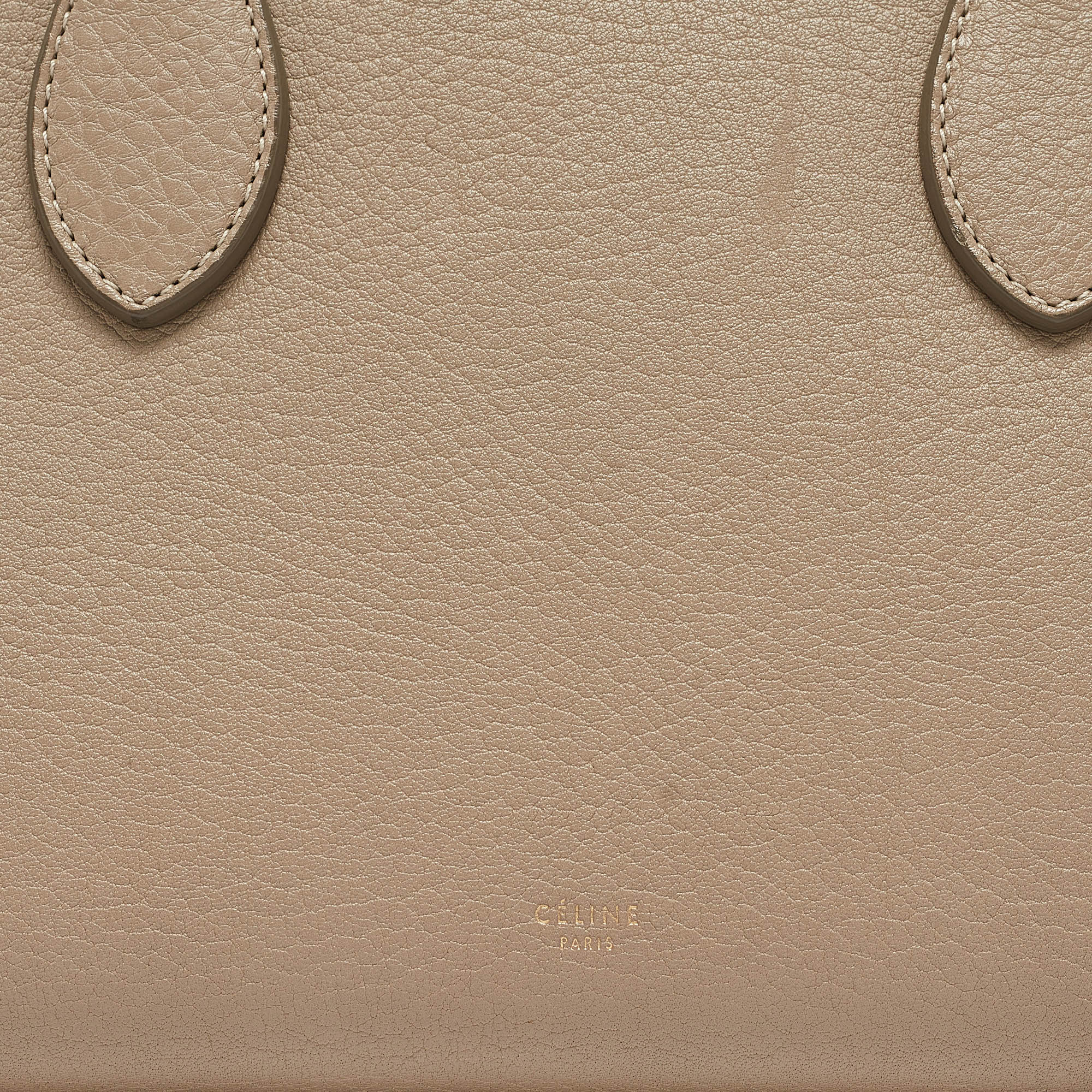 Celine Beige Leather Mini Tie Tote