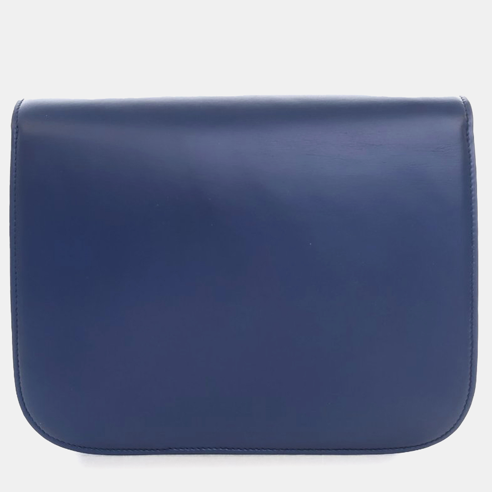 Celine Blue Leather Medium Classic Box Bag