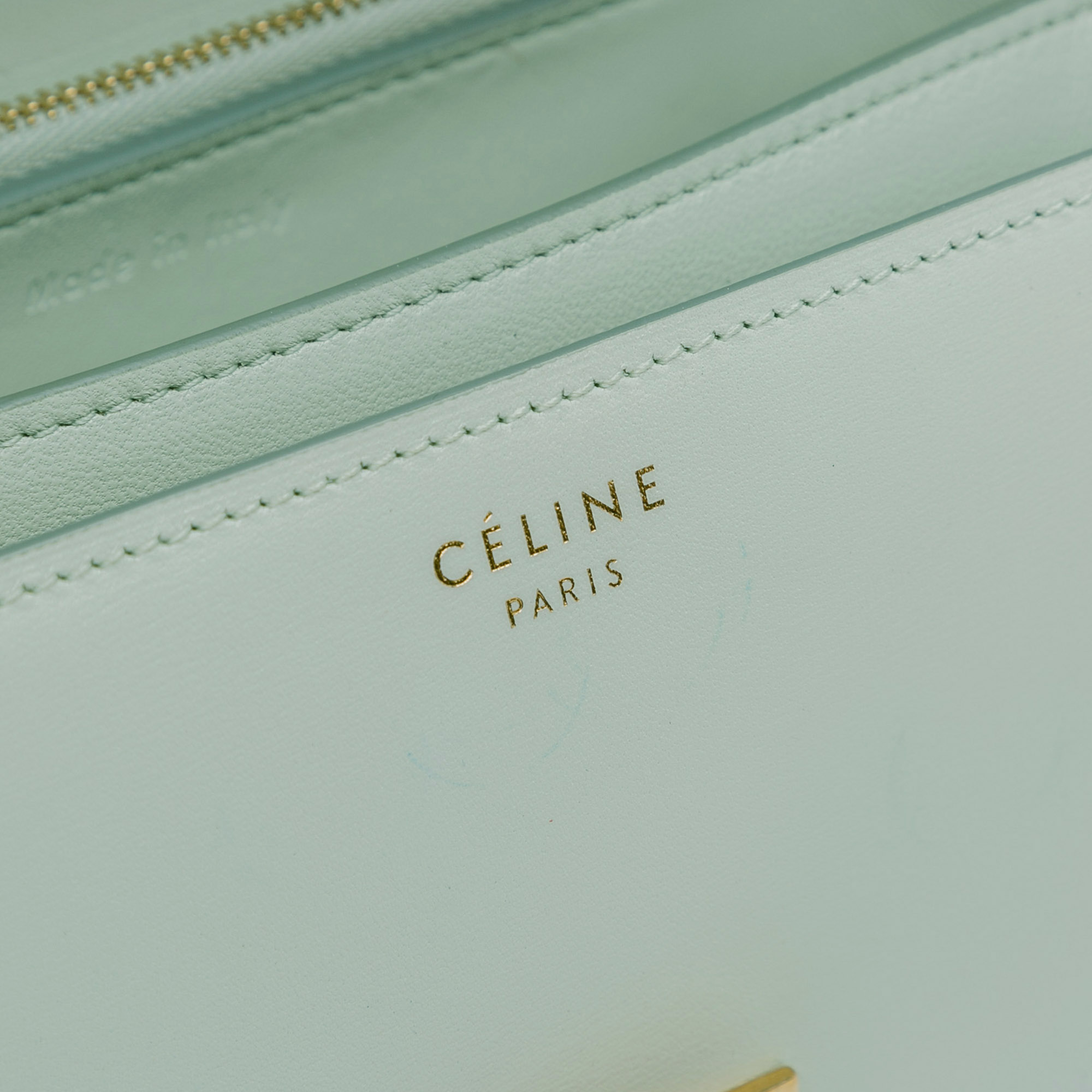 Celine Blue Classic Box Medium Bag