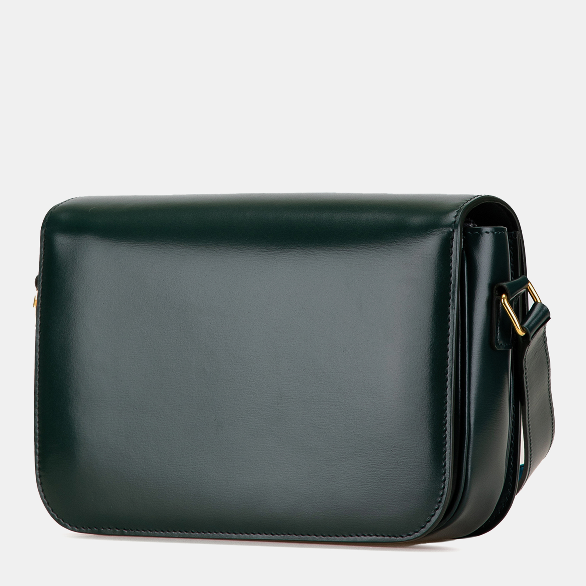 Celine Green Medium Calfskin Triomphe Crossbody Bag