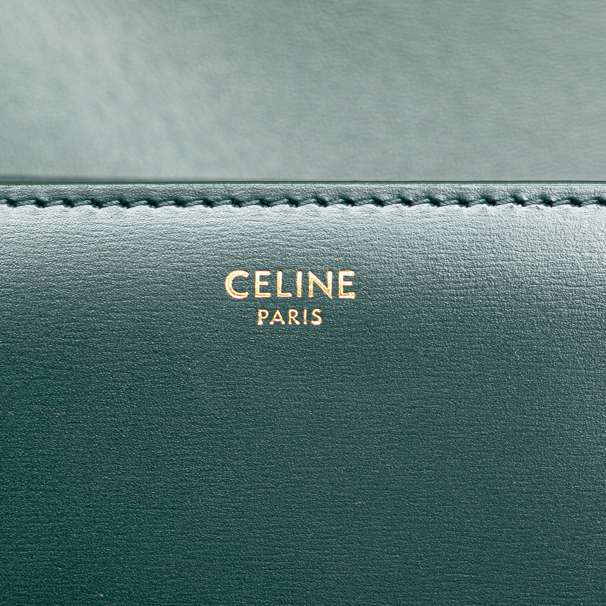 Celine Green Medium Calfskin Triomphe Crossbody Bag