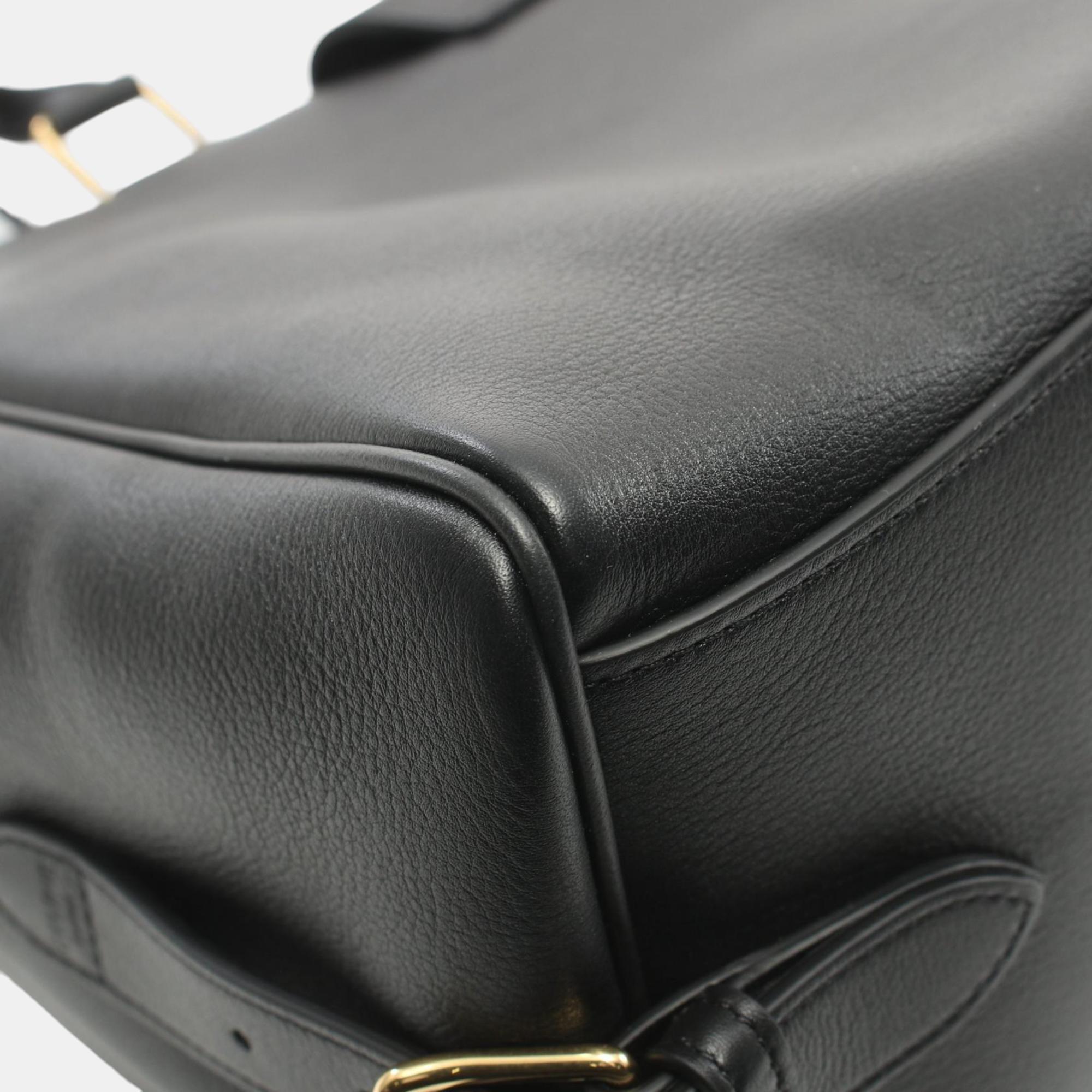 Celine Medium Apolline Leather Black Handbag