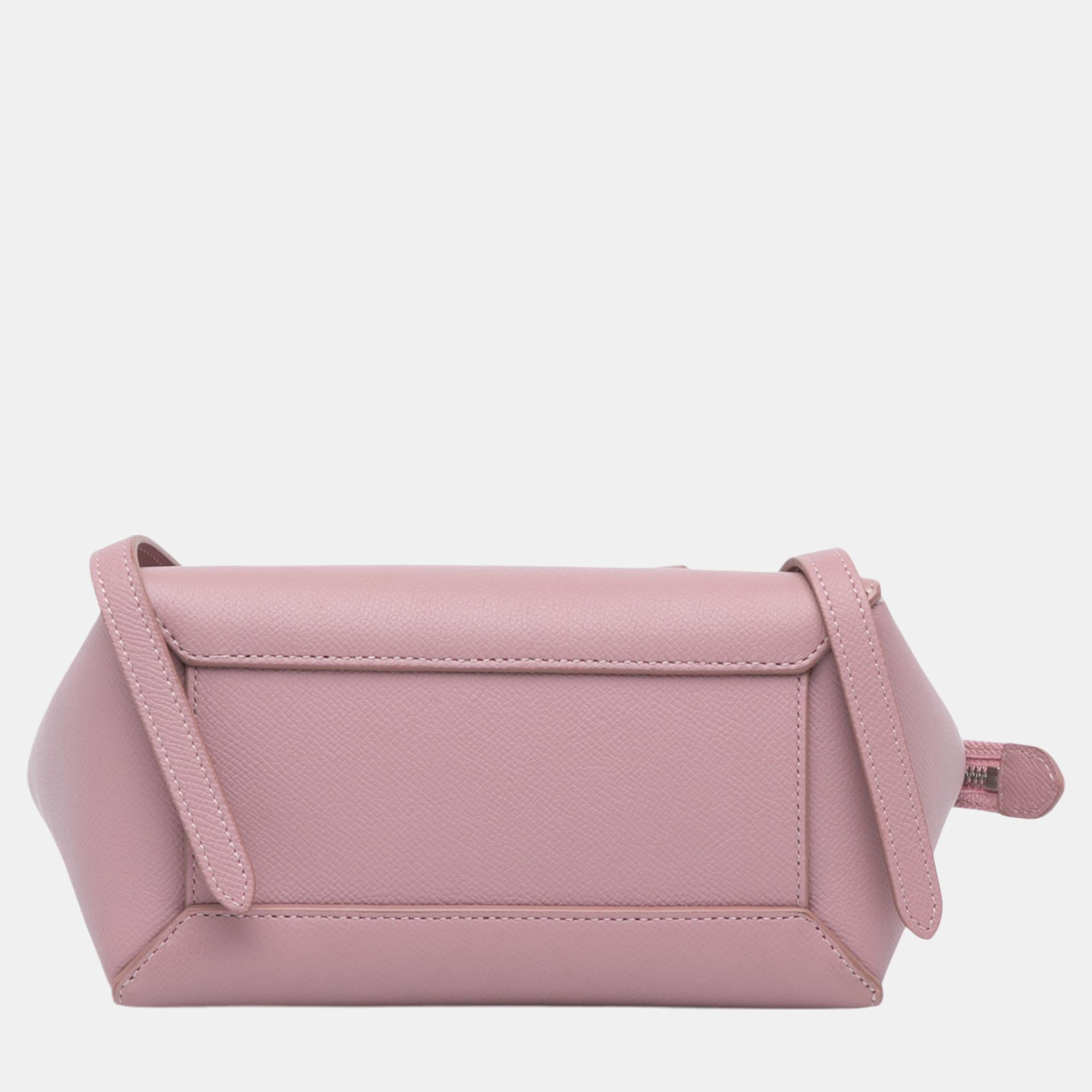 Celine Pink Nano Leather Belt Satchel