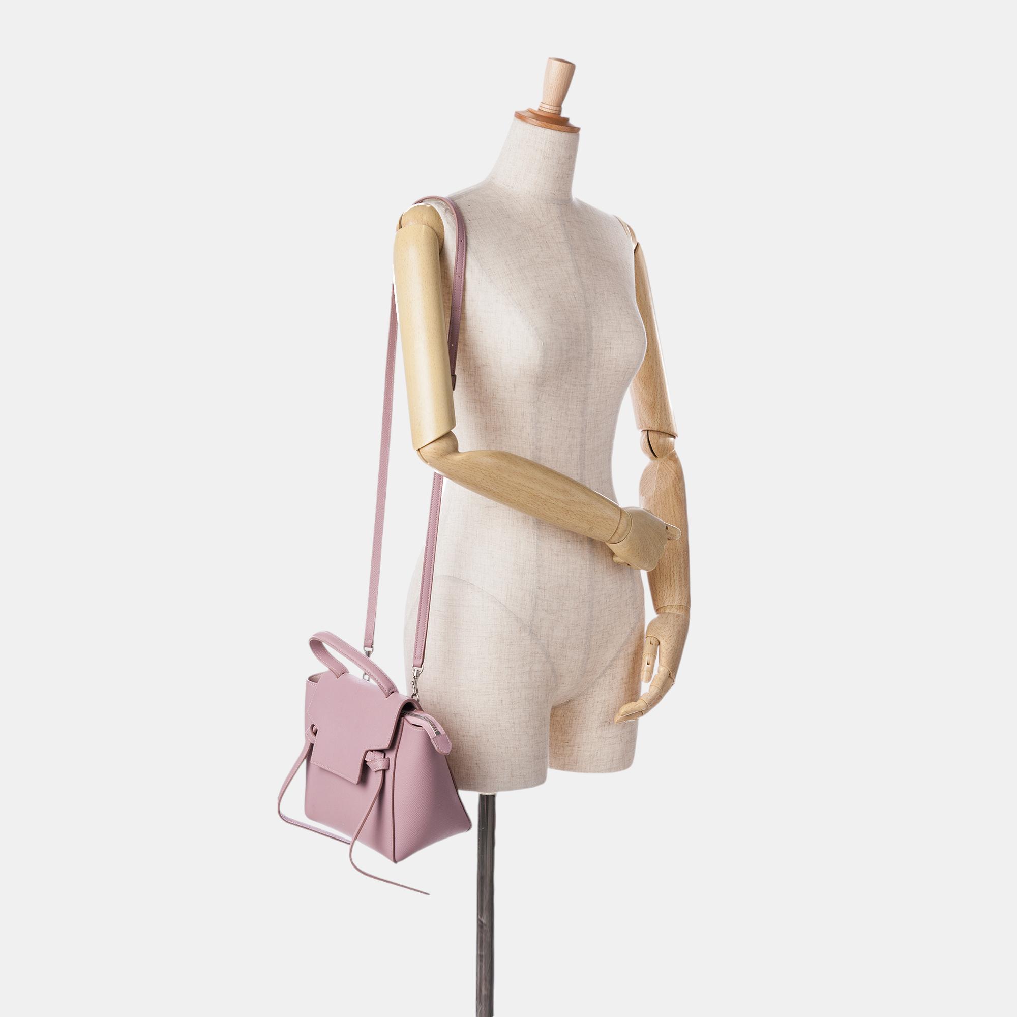 Celine Pink Nano Leather Belt Satchel