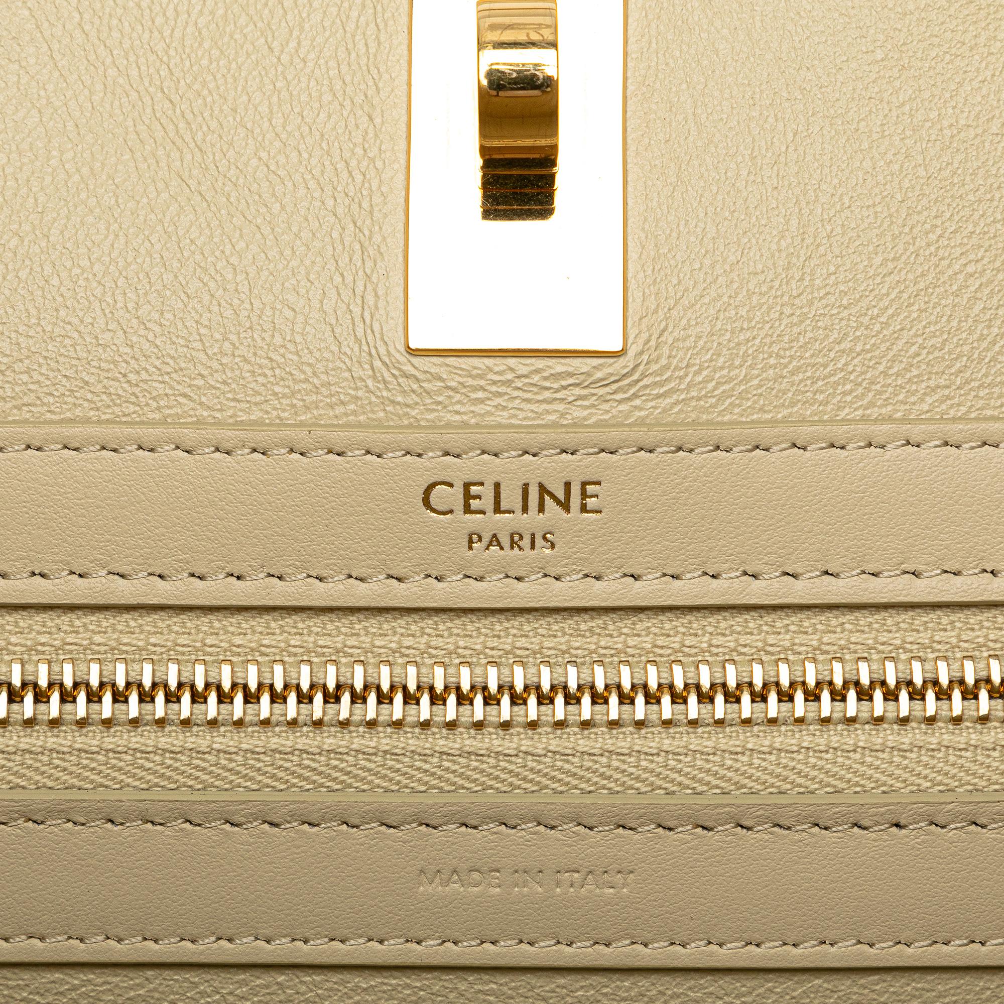 Celine White Smooth Calfskin Soft 16 Cabas