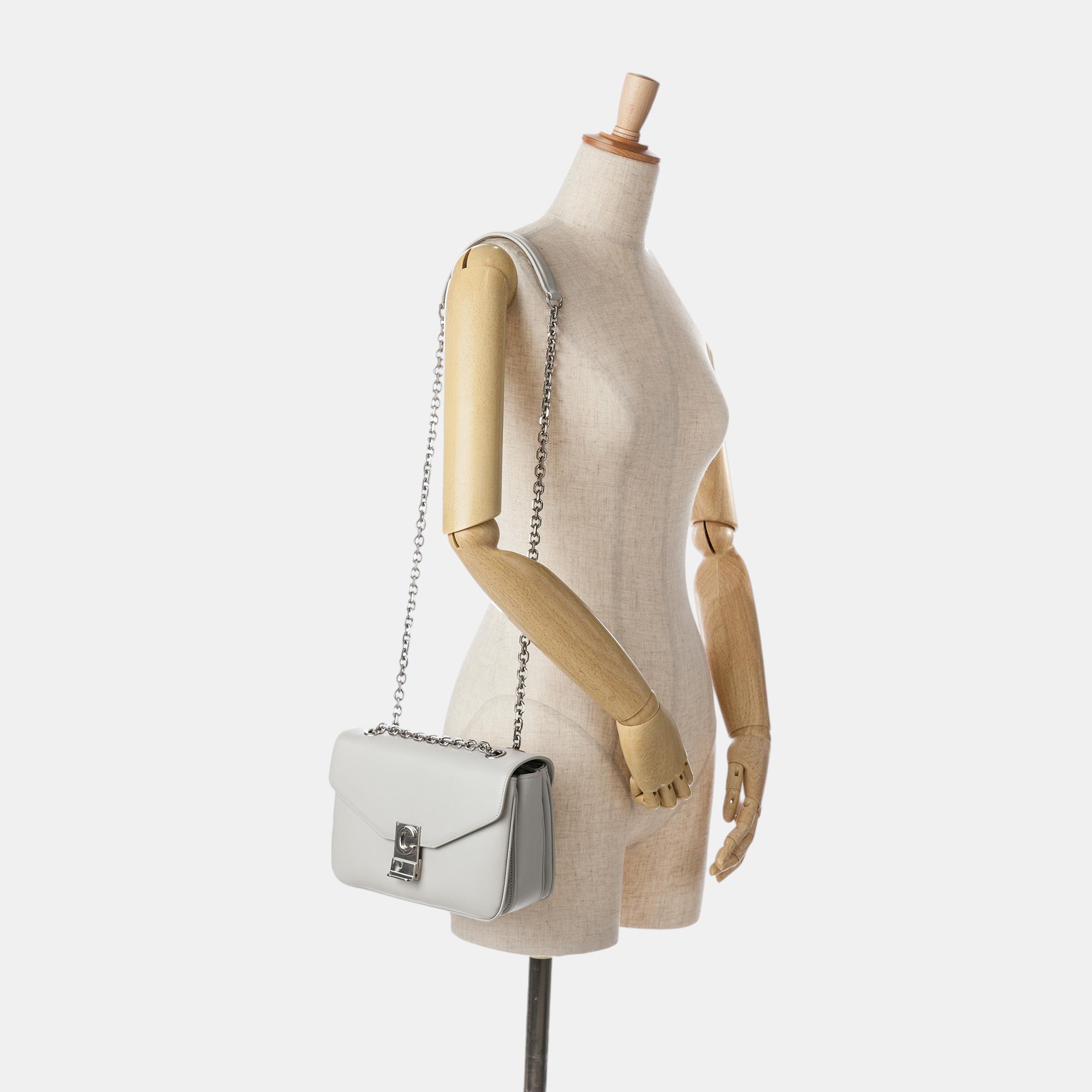 Celine White Medium Leather C Bag