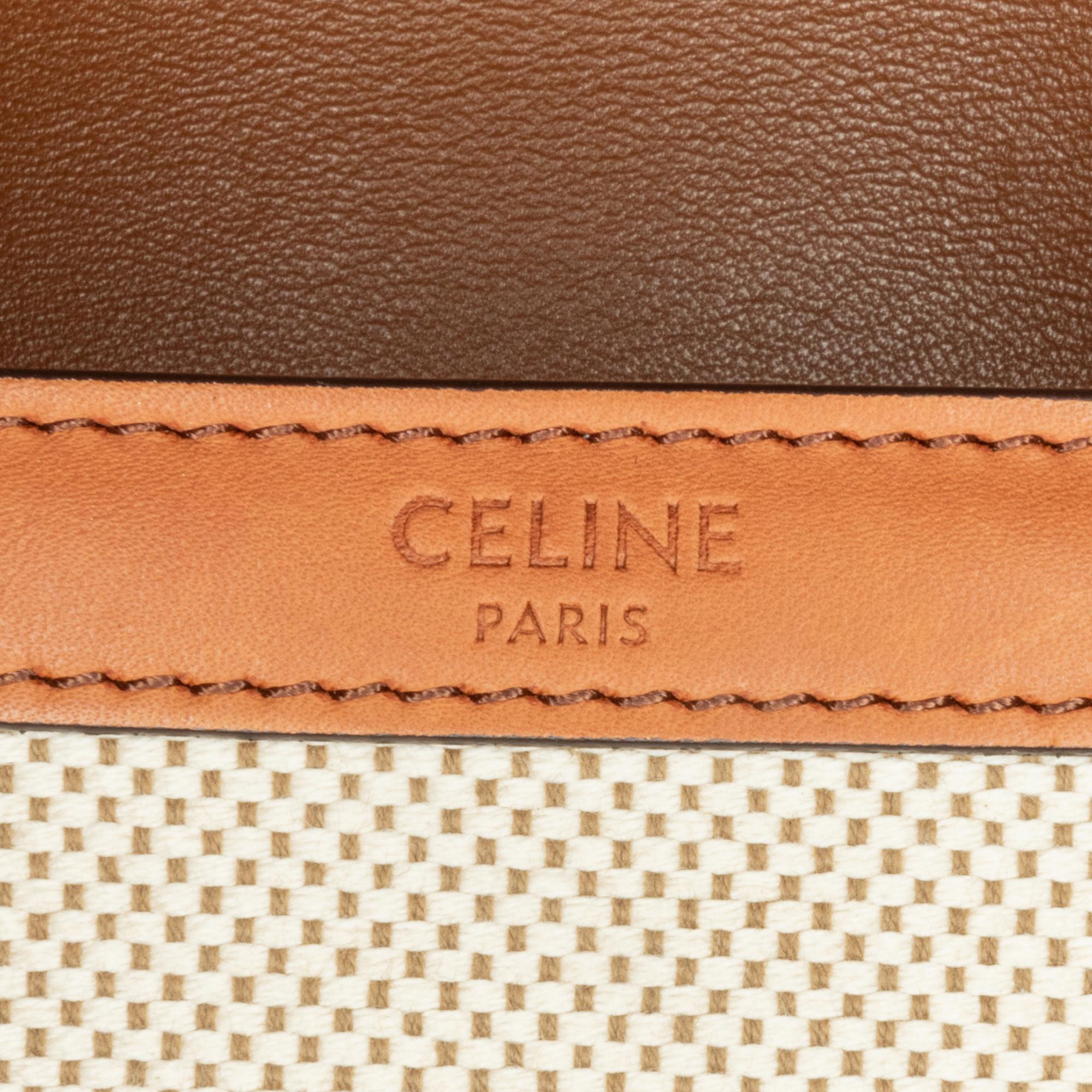 Celine Beige/Brown Teen Canvas Triomphe