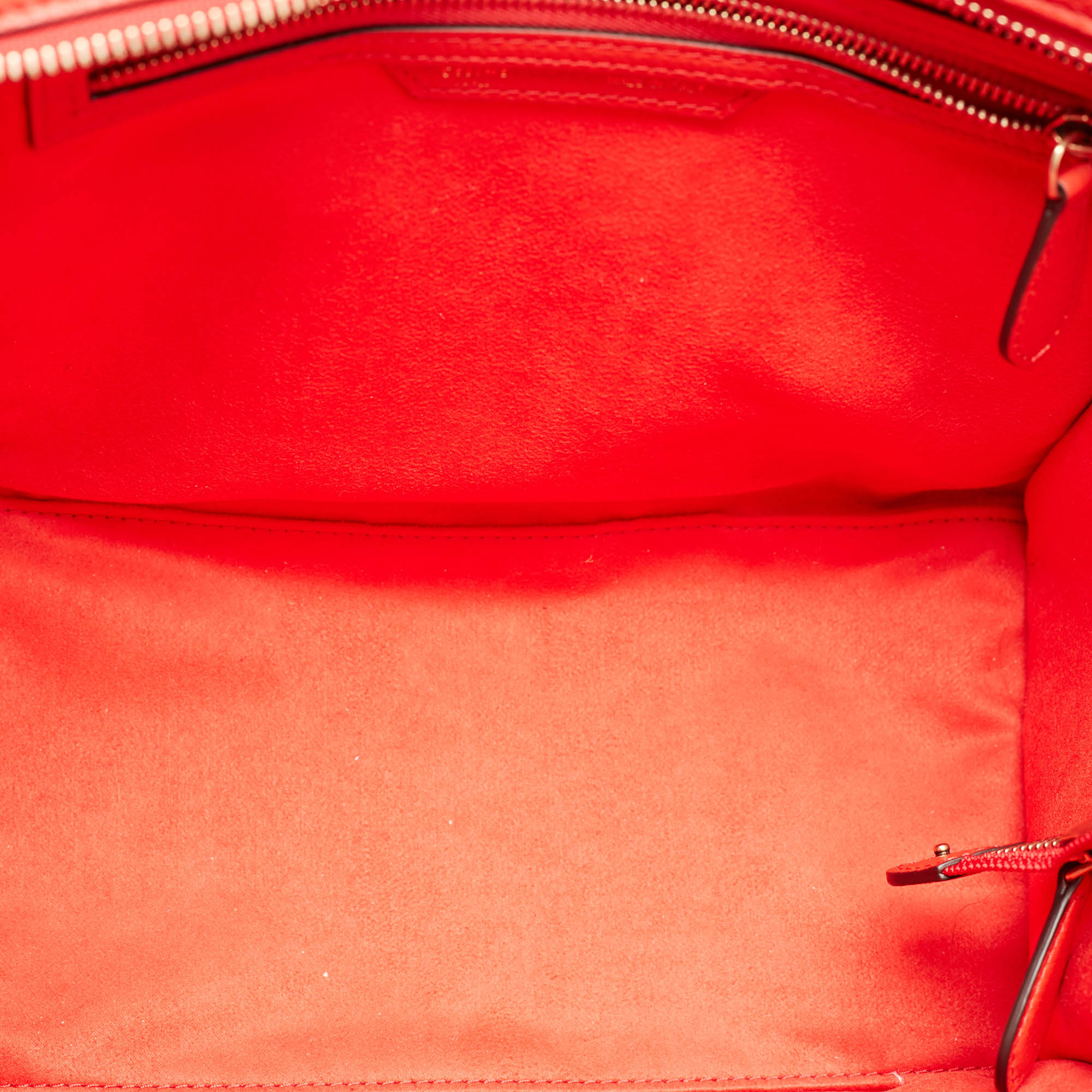 Celine Red Leather Mini Luggage Tote