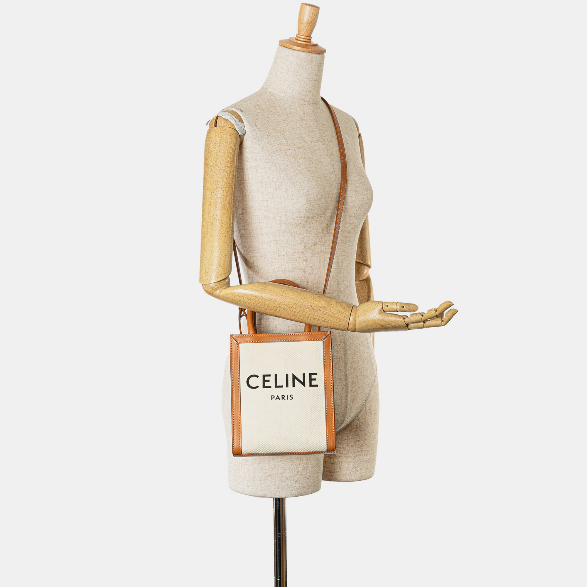 Celine Mini Canvas Vertical Cabas Satchel