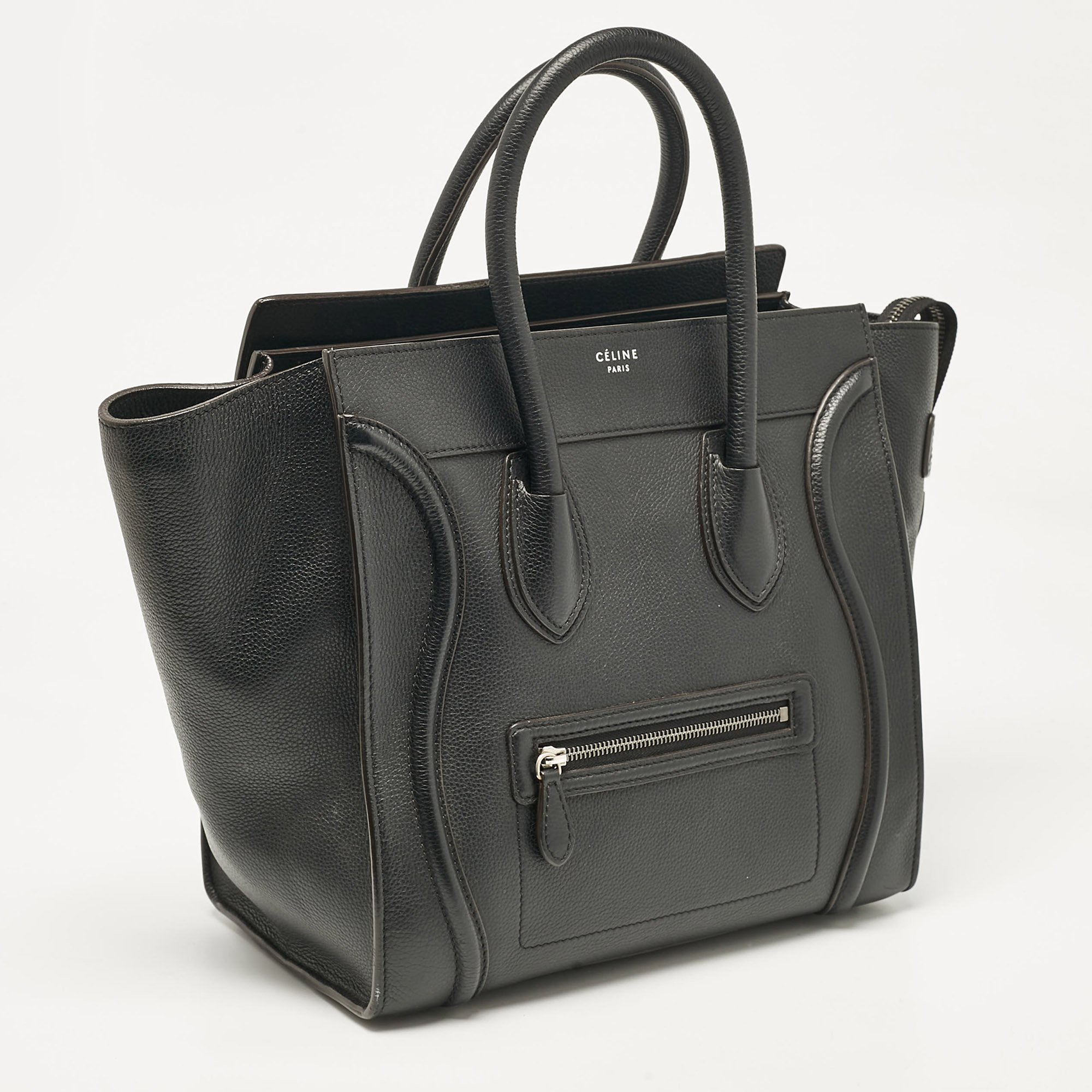 Celine Black Leather Mini Luggage Tote