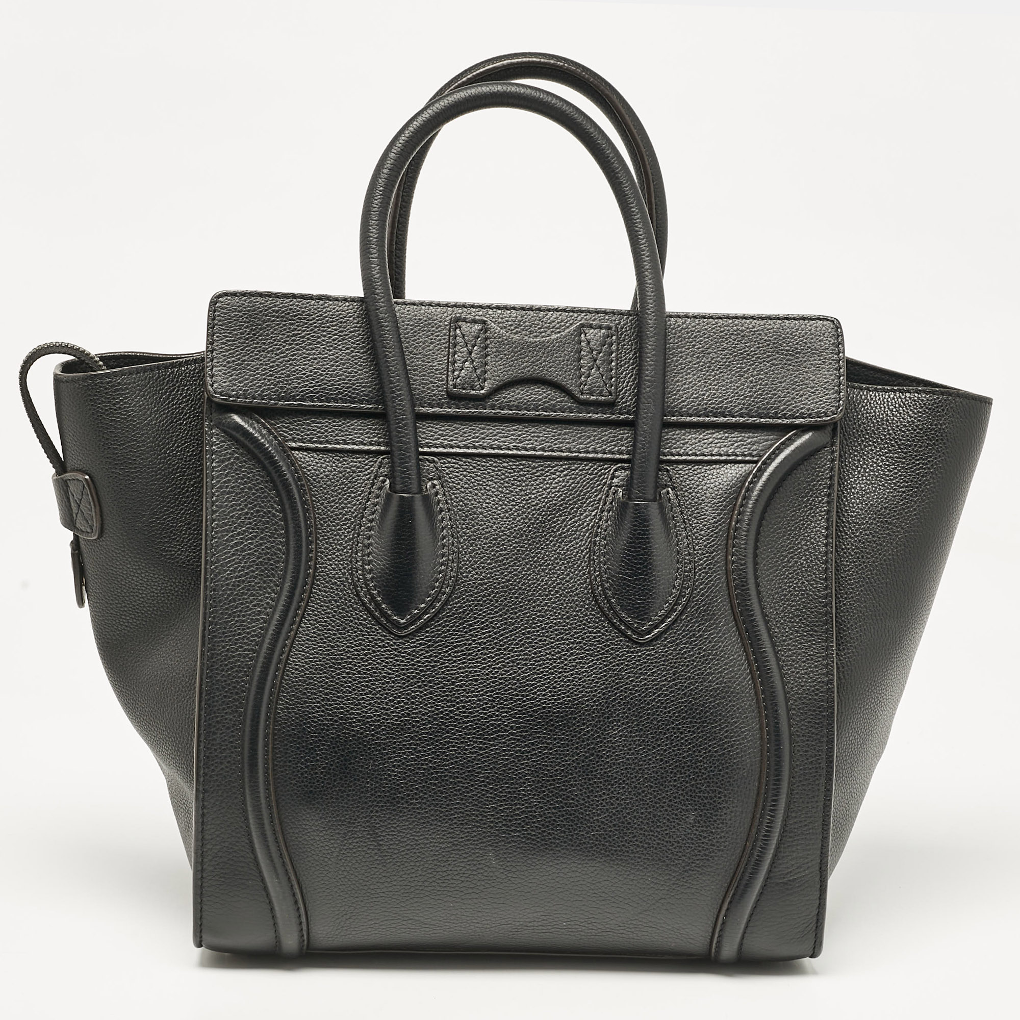 Celine Black Leather Mini Luggage Tote