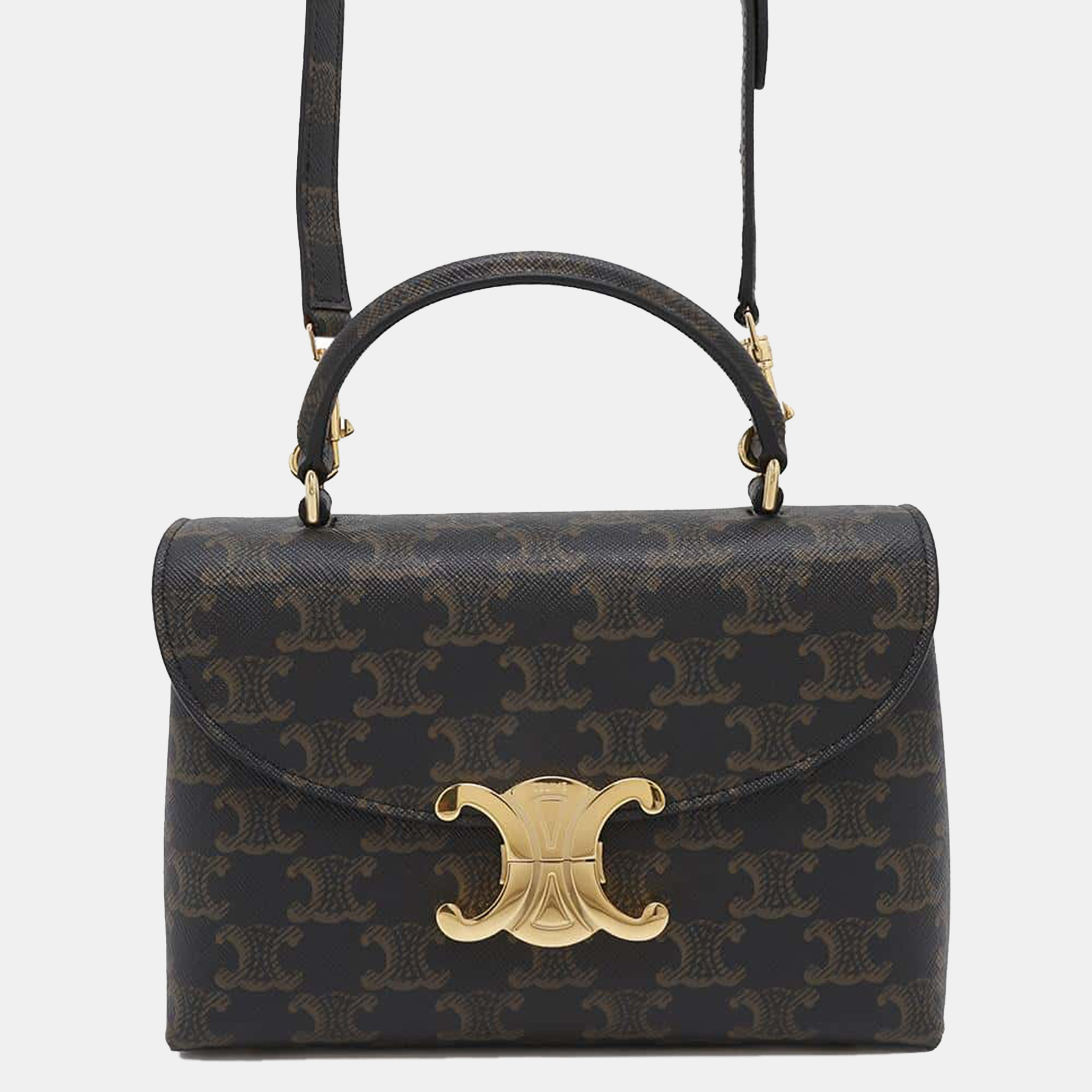 Celine Tan Pvc Leather Triomphe Teen Nino 2Way Shoulder Bag, Brown
Celine Tan Pvc Leather Triomphe Teen Nino 2Way Shoulder Bag, Brown