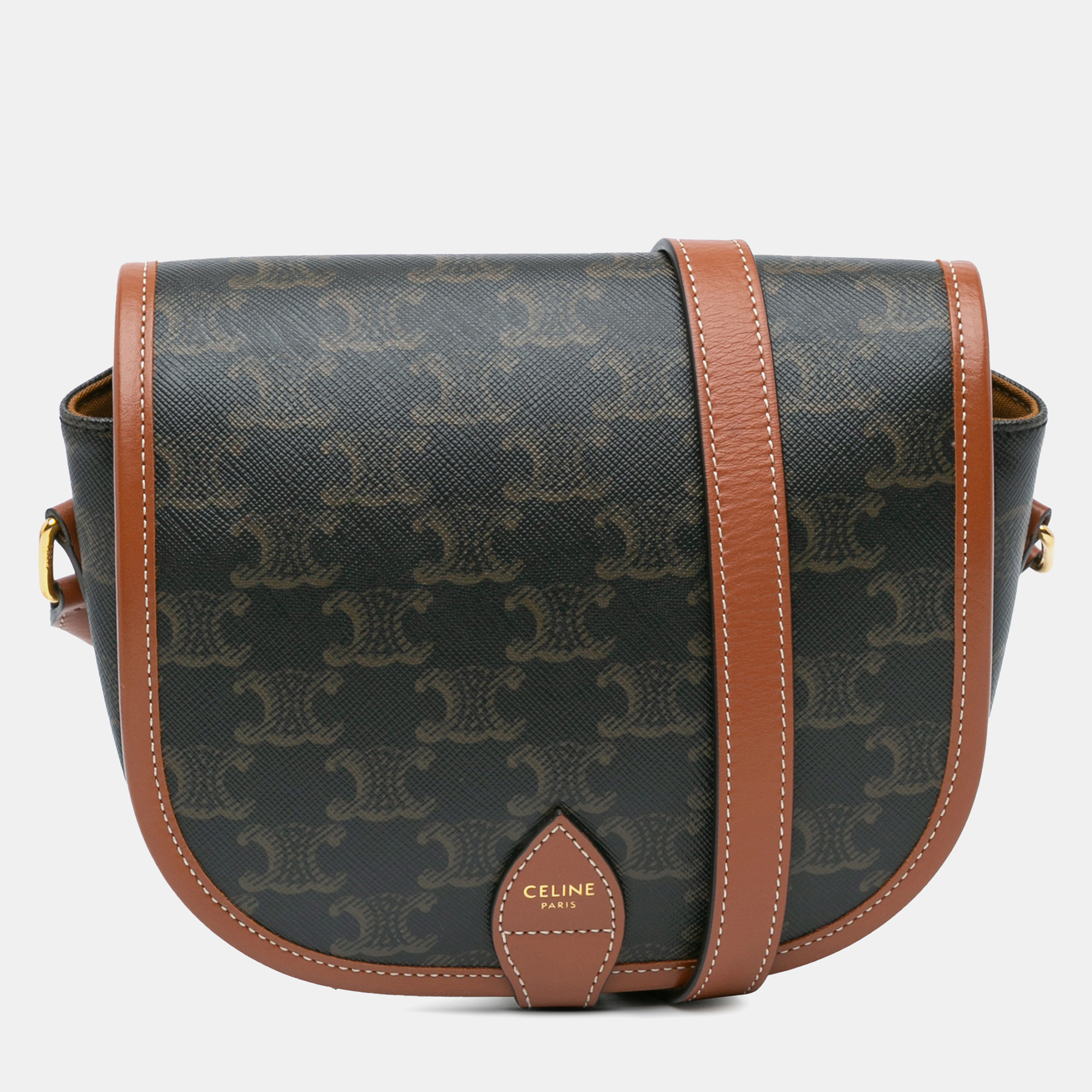 Celine Brown Triomphe Coated Canvas Folco Medium Crossbody Bag
Celine Brown Triomphe Coated Canvas Folco Medium Crossbody Bag