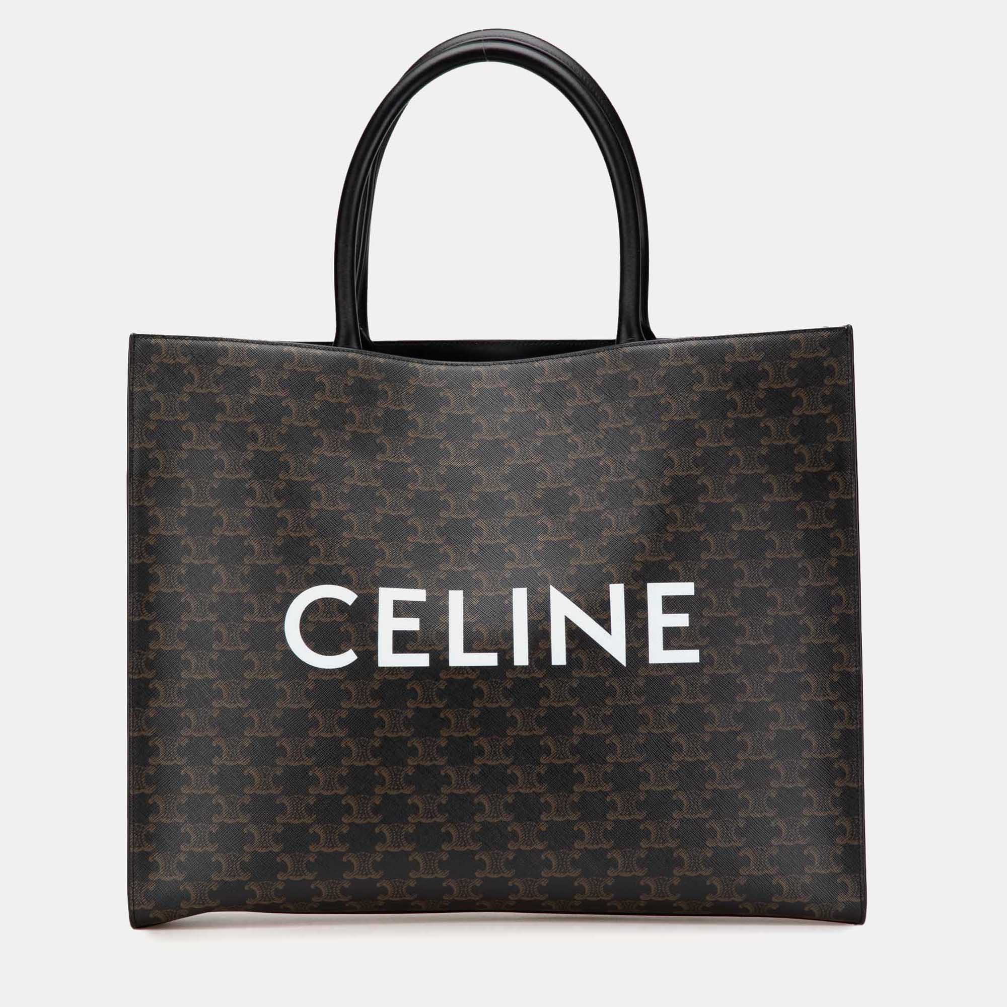 Celine Black Medium Triomphe Coated Canvas Cabas Horizontal Tote
Celine Black Medium Triomphe Coated Canvas Cabas Horizontal Tote