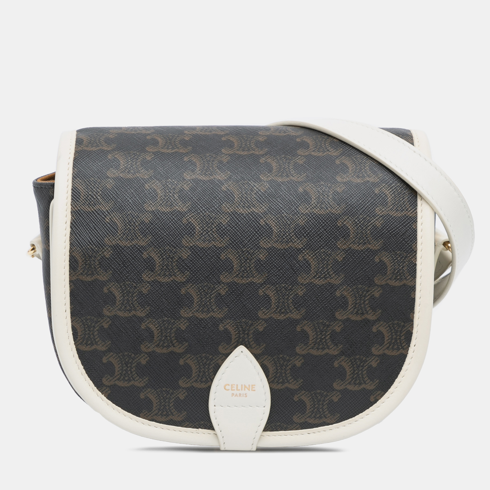 Celine Brown White Medium Triomphe Coated Canvas Folco Crossbody
Celine Brown White Medium Triomphe Coated Canvas Folco Crossbody