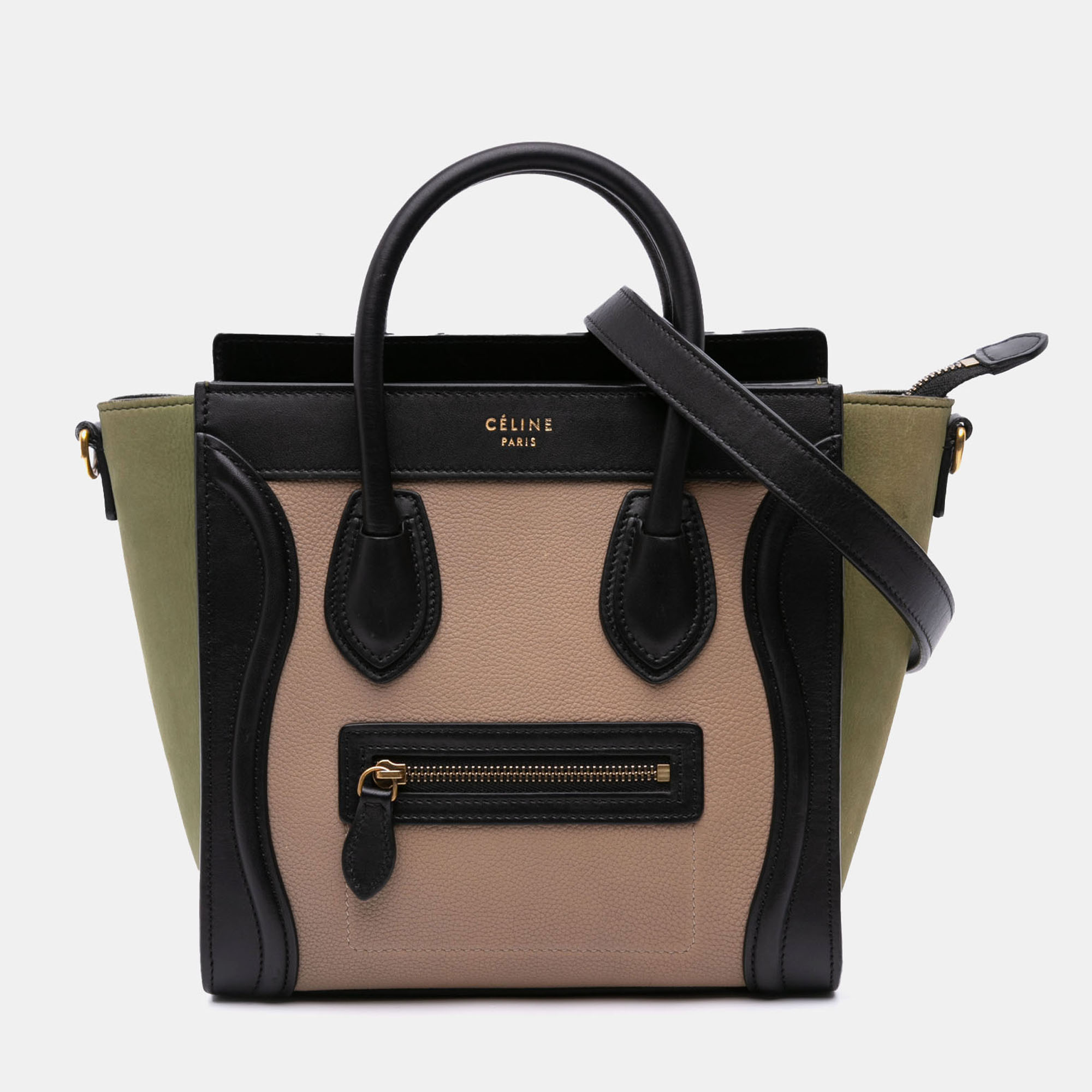 Celine Brown Tricolor Grained Calfskin And Nubuck Nano Luggage Tote
Celine Brown Tricolor Grained Calfskin And Nubuck Nano Luggage Tote