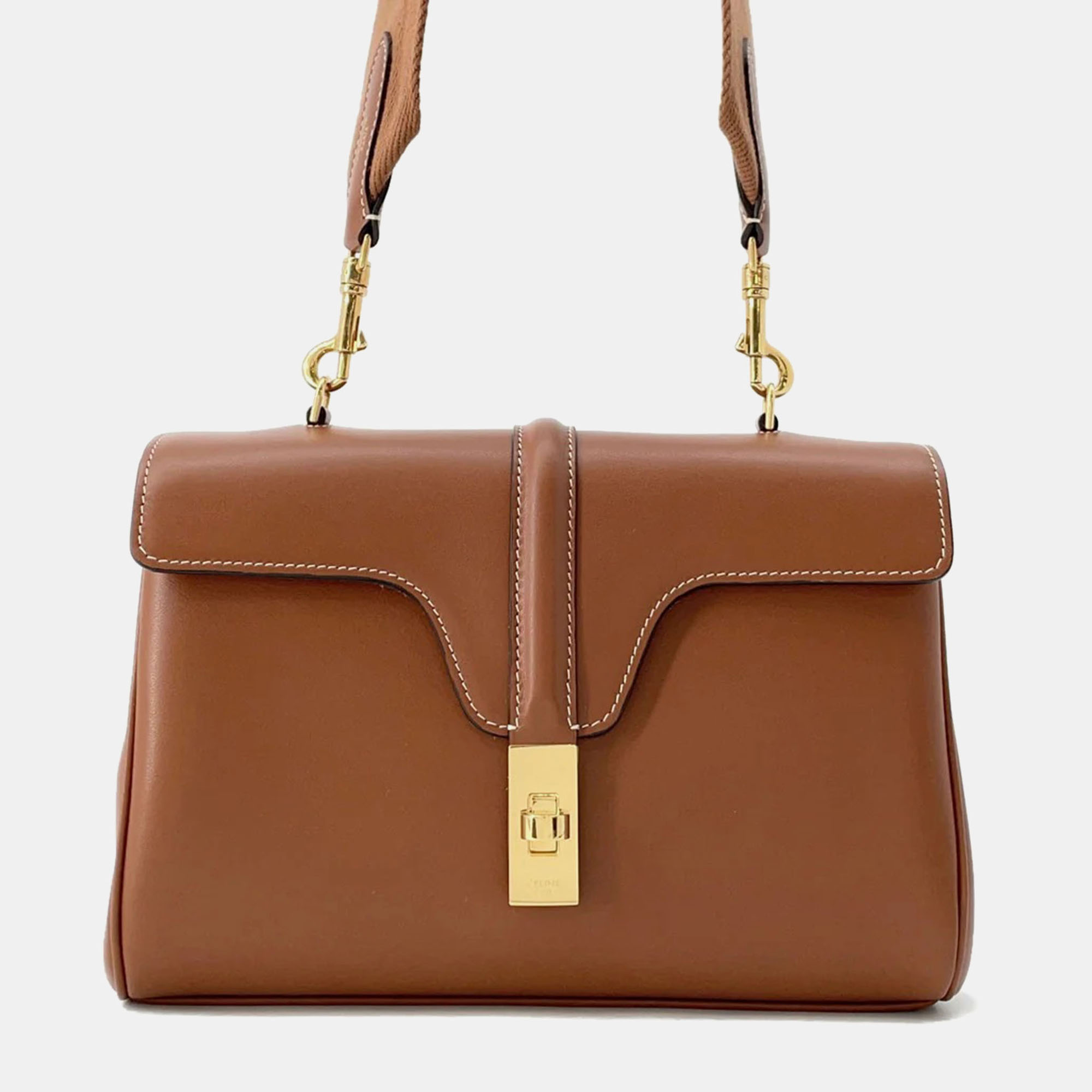 Celine Teen Soft 16 Tan Leather Shoulder Bag 
Celine Teen Soft 16 Tan Leather Shoulder Bag