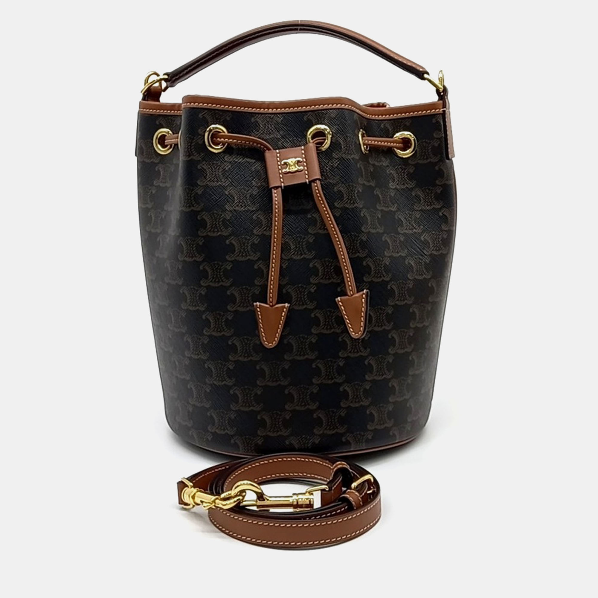 Celine Brown Coated canvas Triumph Clara Bag
Celine Brown Coated canvas Triumph Clara Bag