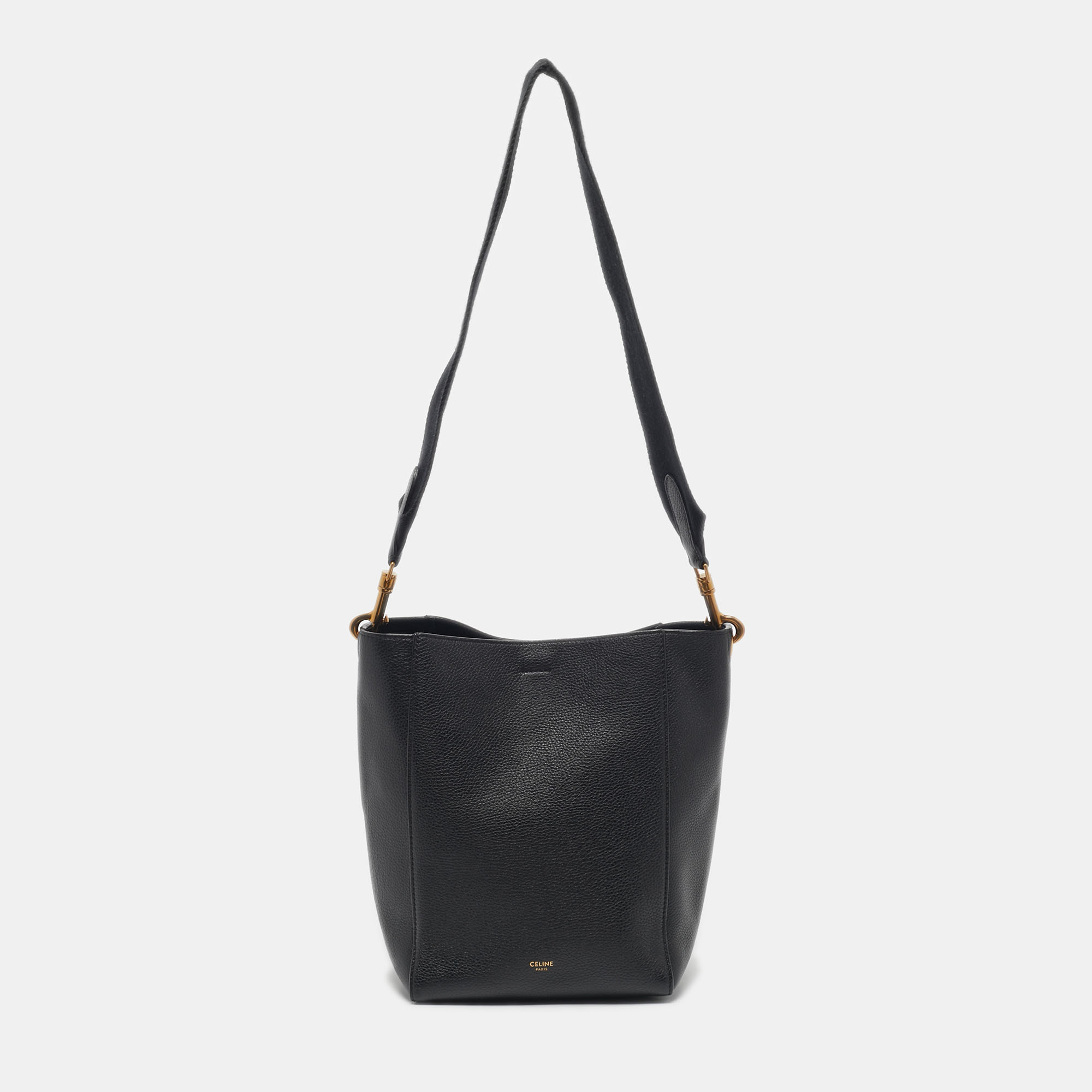 Leather Small Sangle Bucket Bag - Celine - Modalova