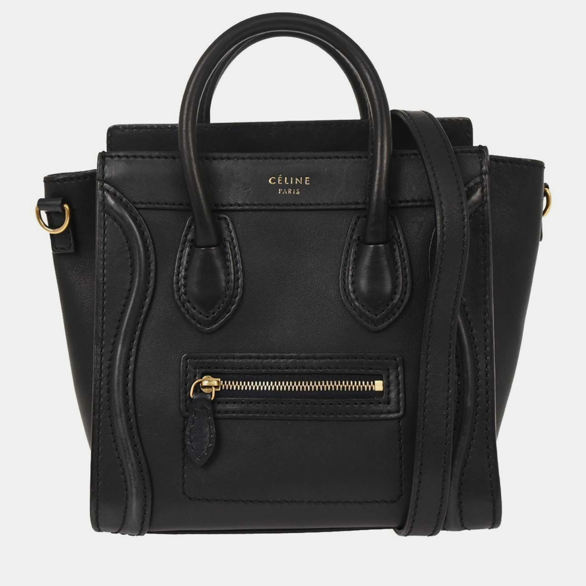 Celine Navy Leather Nano Luggage Tote Bag, Navy blue
Celine Navy Leather Nano Luggage Tote Bag, Navy blue