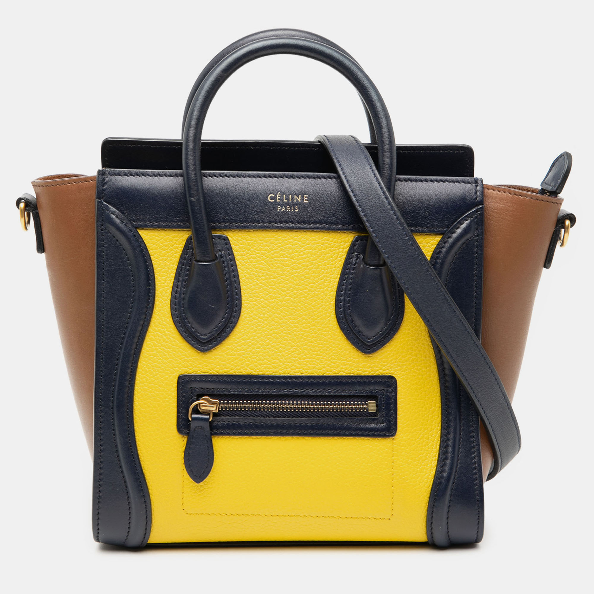 Celine Multicolor Nano Tricolor Leather Luggage Tote
Celine Multicolor Nano Tricolor Leather Luggage Tote