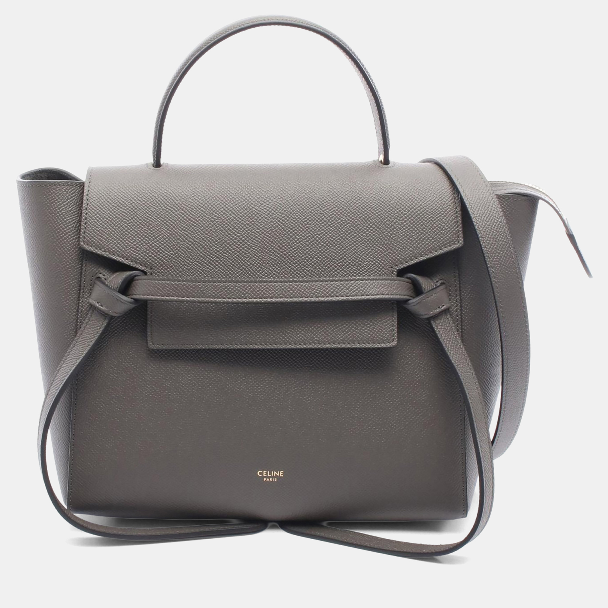 Celine Belt Micro Grey Grained Calfskin Leather Top Handle Bag
Celine Belt Micro Grey Grained Calfskin Leather Top Handle Bag