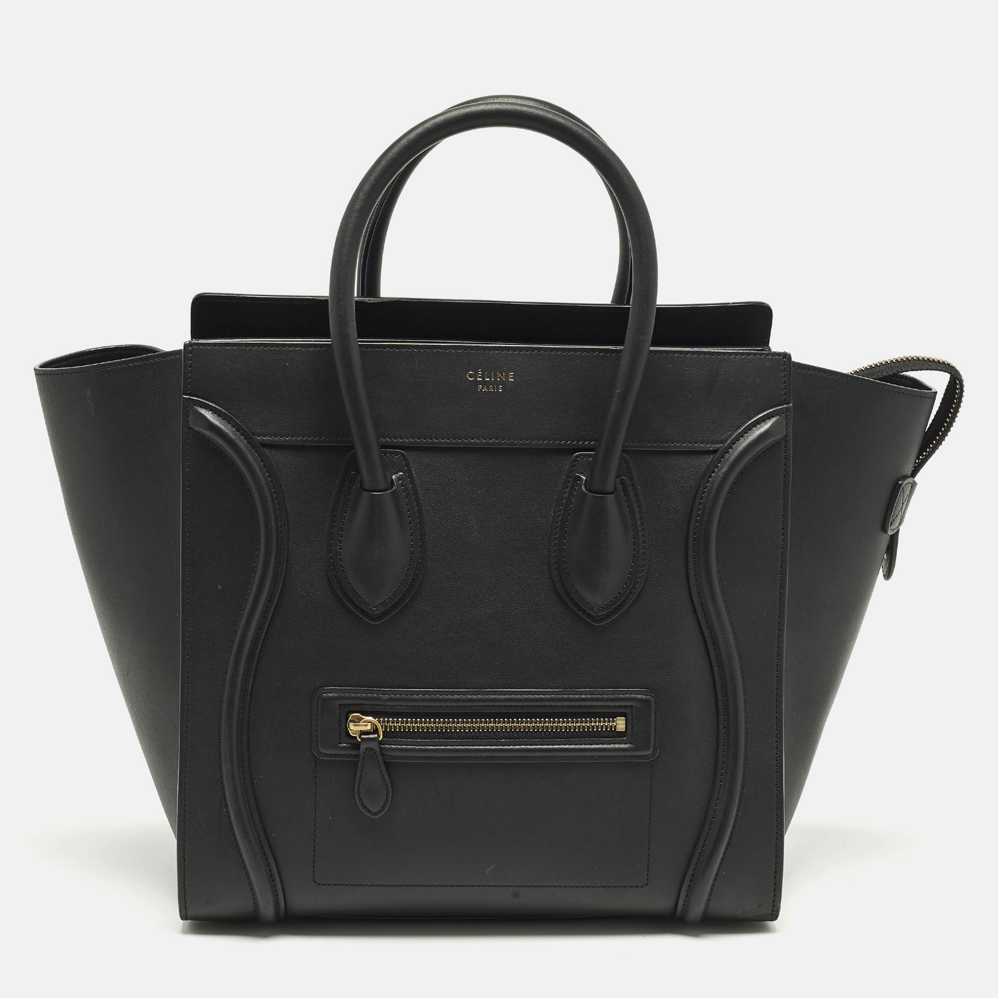 Celine Luggage Mini Black Leather Tote
Celine Luggage Mini Black Leather Tote