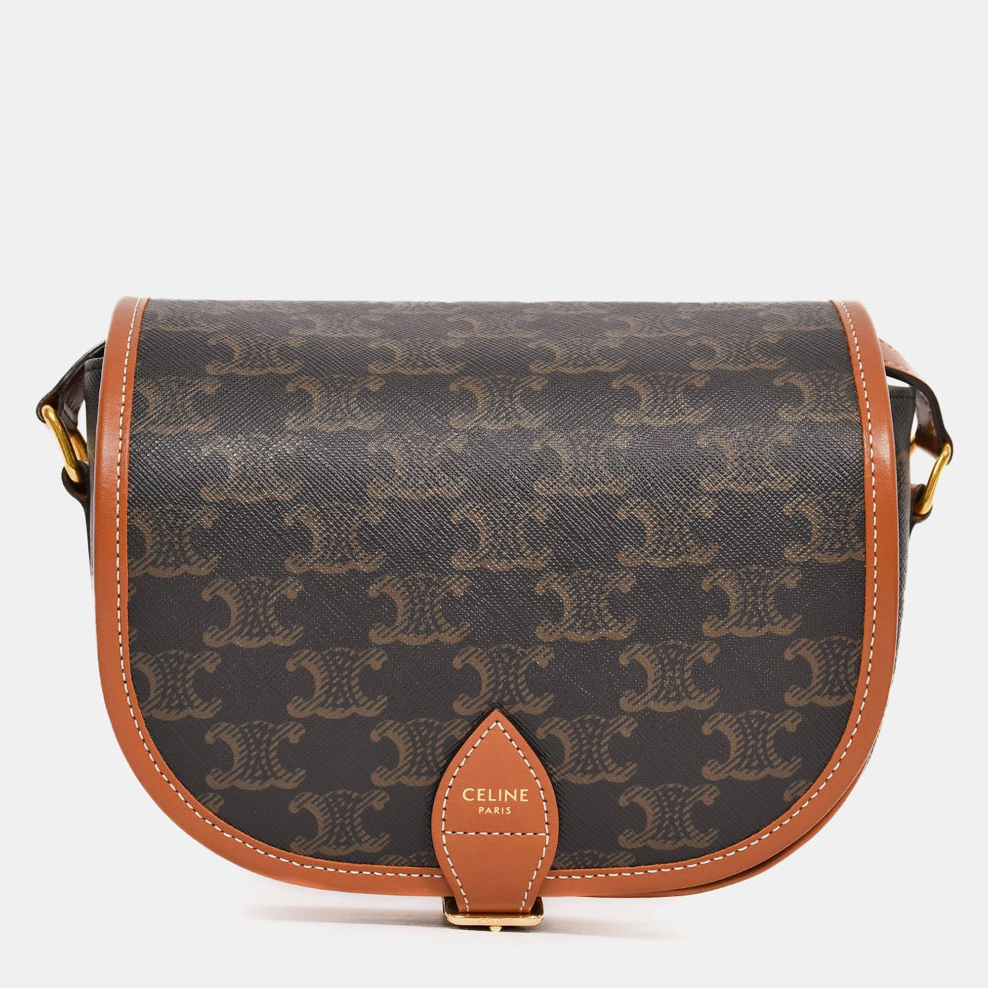 Celine Brown Triomphe Canvas/Leather Medium Folco Crossbody
Celine Brown Triomphe Canvas/Leather Medium Folco Crossbody