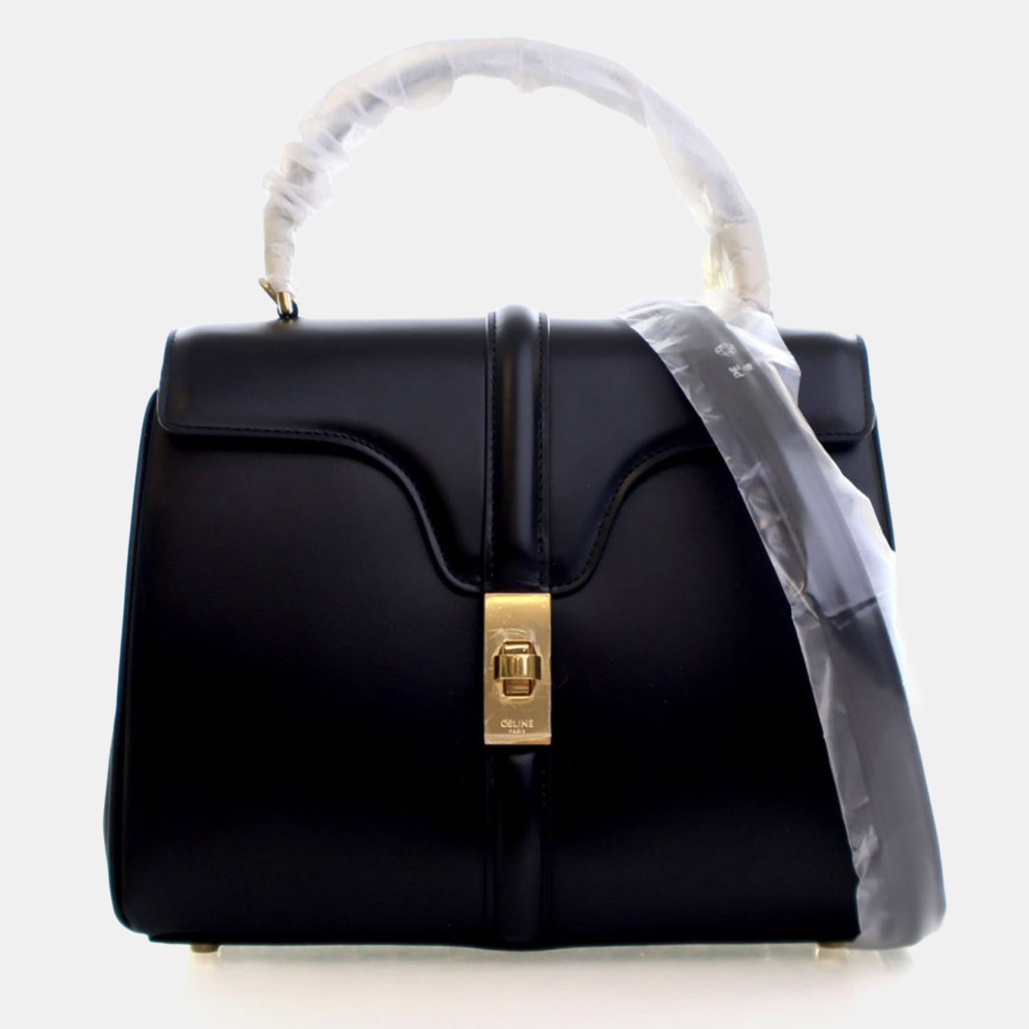 Celine Small Black Calfskin 16 Top Handle Bag
Celine Small Black Calfskin 16 Top Handle Bag